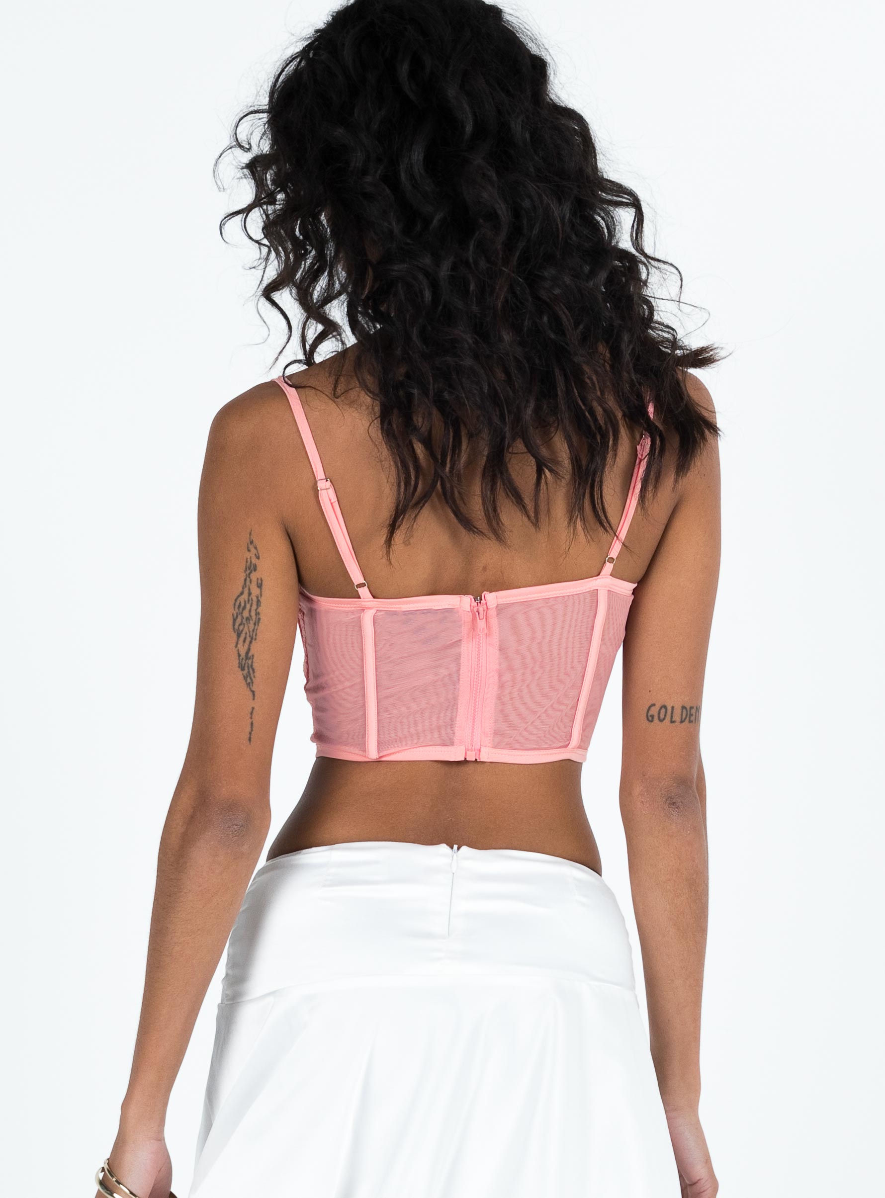 Chaz Corset Top Pink-Oh Mollys