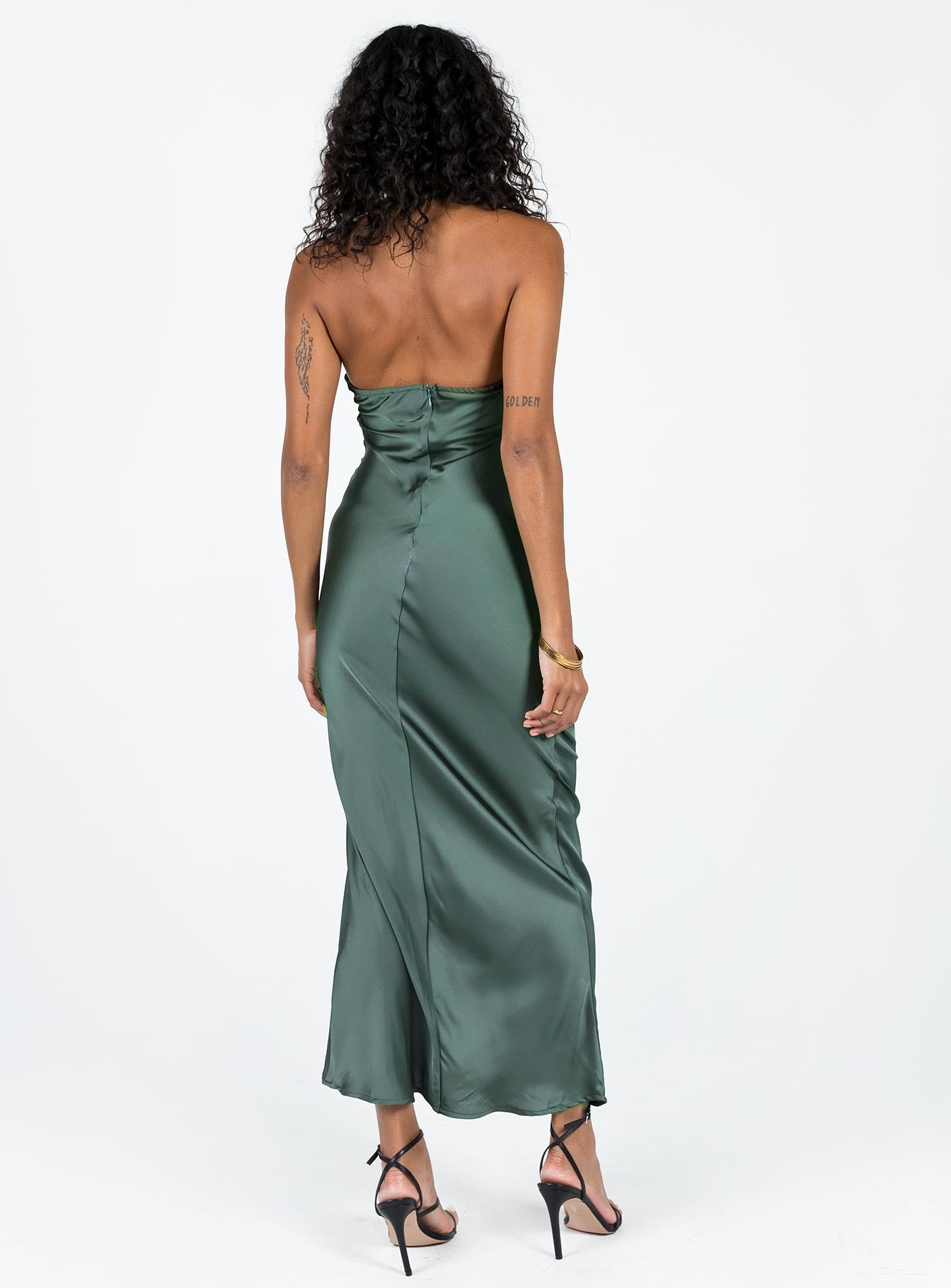 Kodiak Halter Maxi Dress Green-Oh Mollys