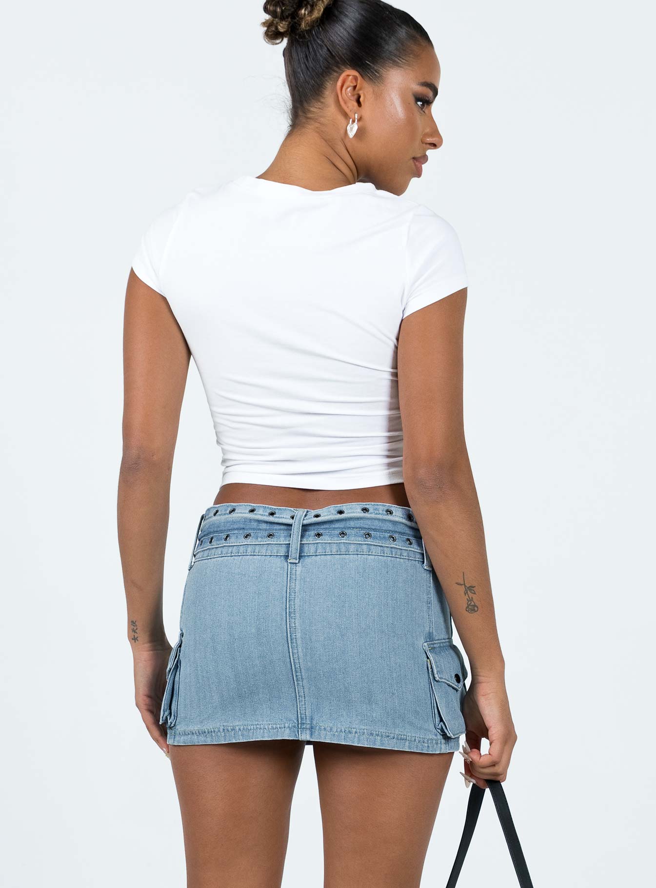 Iconic Cargo Mini Skirt Denim-Oh Mollys