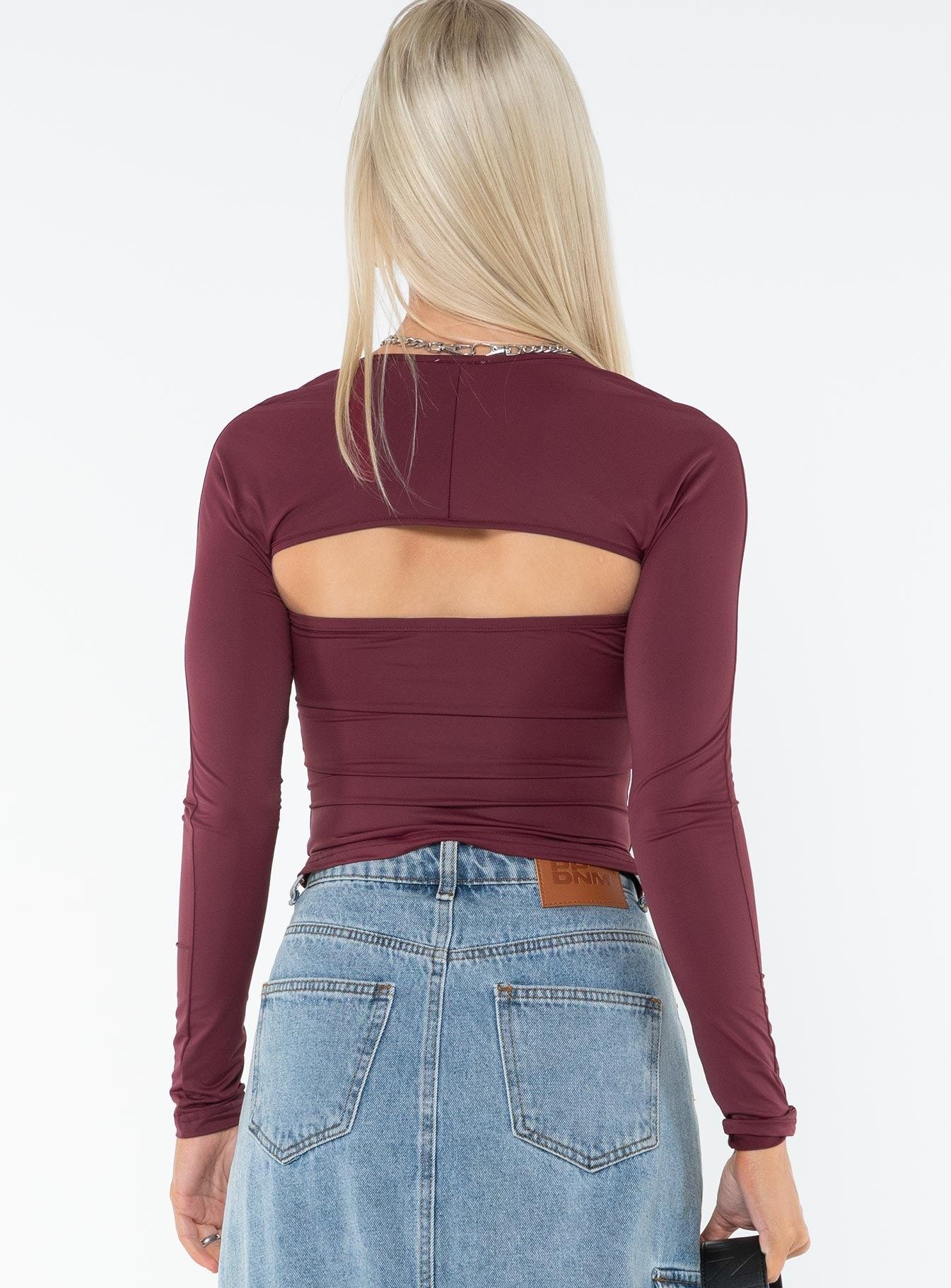 Moran Two Piece Bolero Top Wine-Oh Mollys