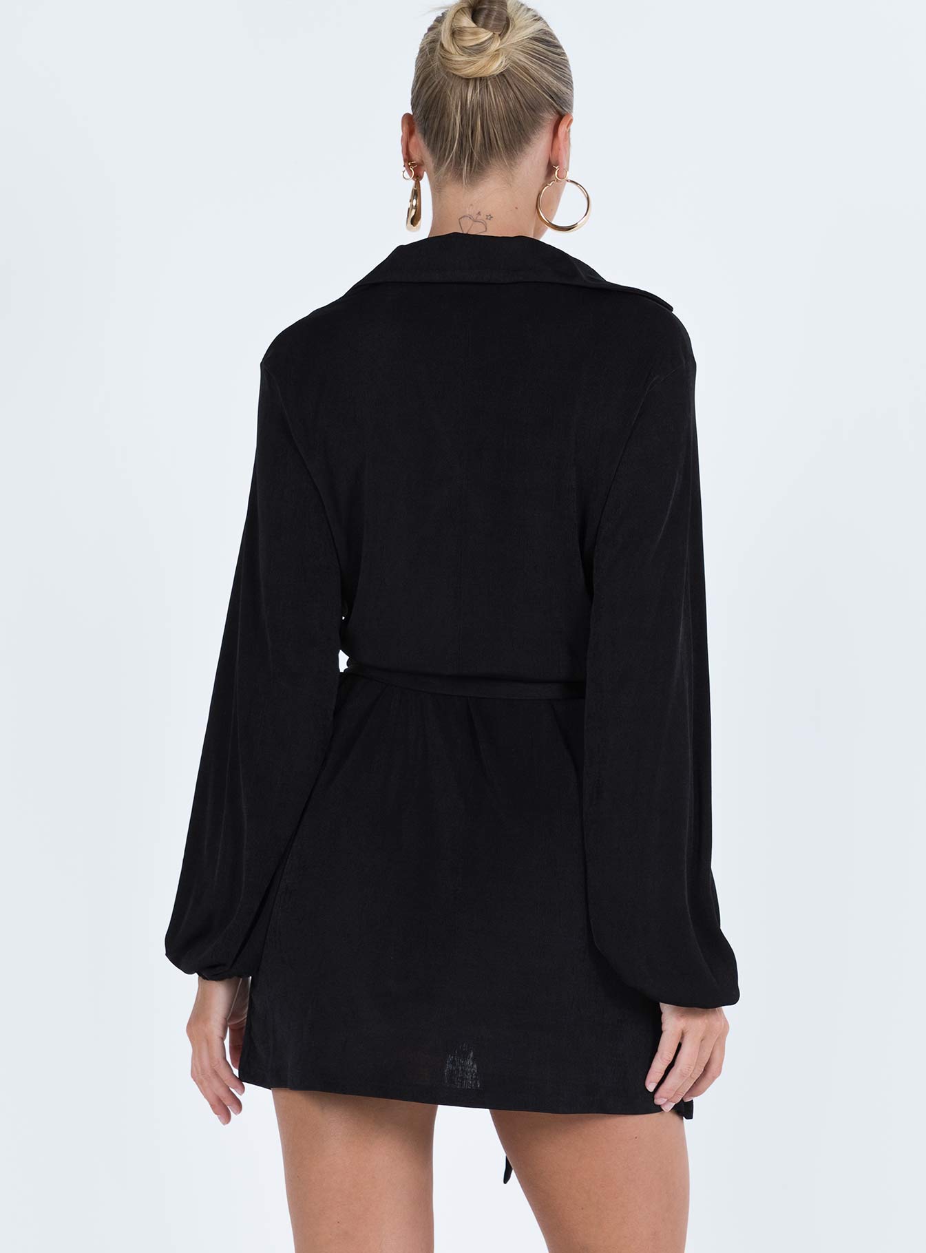 Party Time Mini Dress Black Tall-Oh Mollys