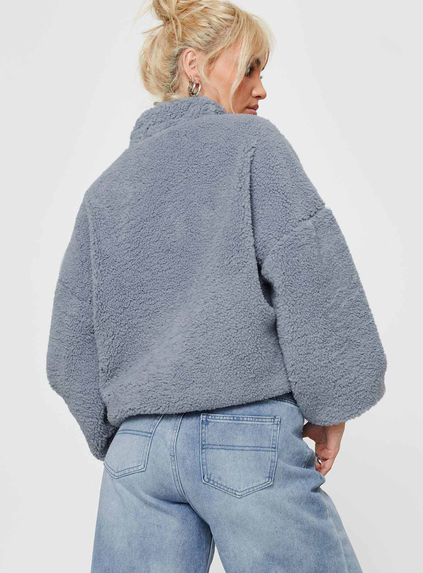 Dais Teddy Sweater Blue-Oh Mollys