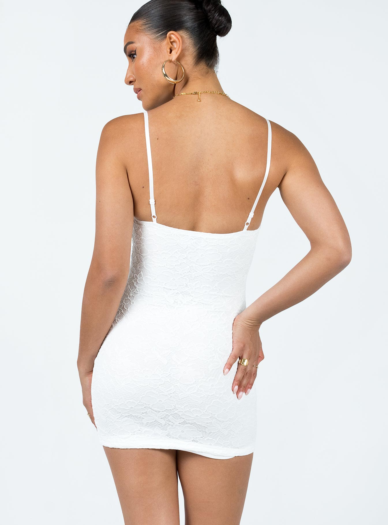 Cub Lace Mini Dress White-Oh Mollys