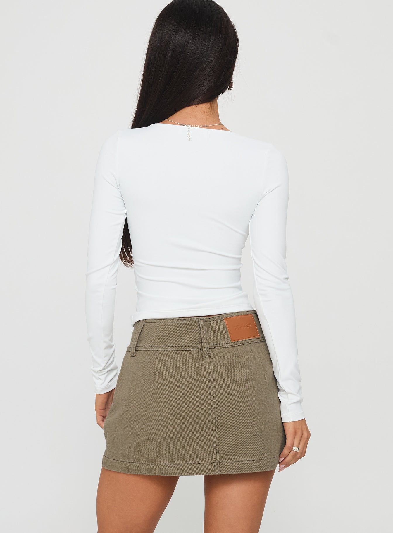 Giorja Studded Cargo Mini Skirt Khaki-Oh Mollys