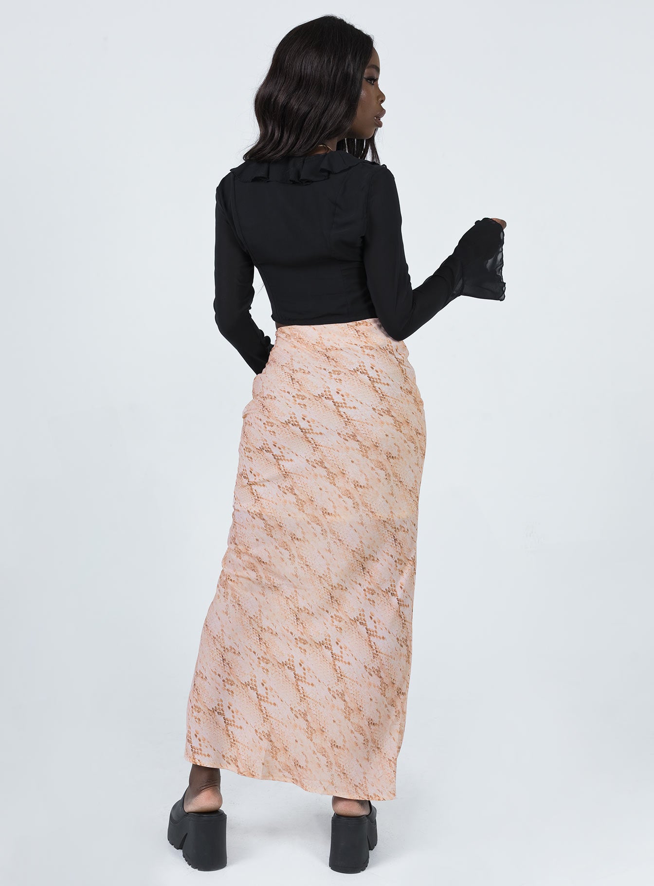 Rayna Maxi Skirt Snake-Oh Mollys