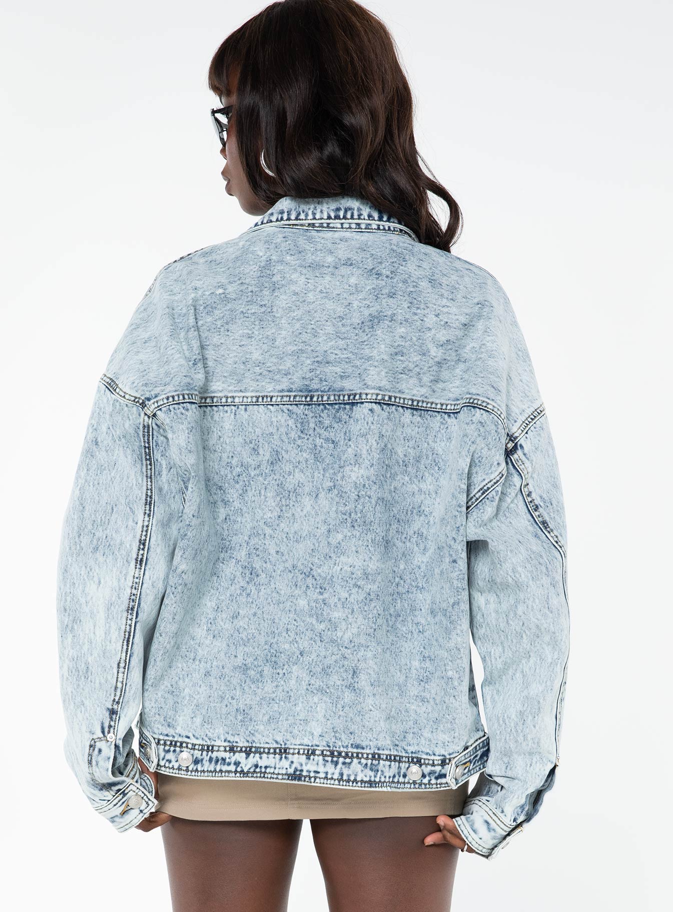 Kier Oversized Jacket Denim Light Wash-Oh Mollys