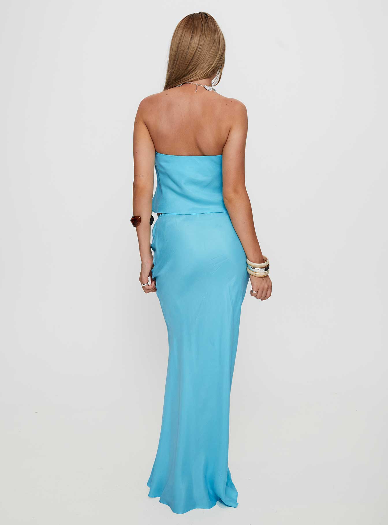 Lucelia Maxi Skirt Aqua-Oh Mollys