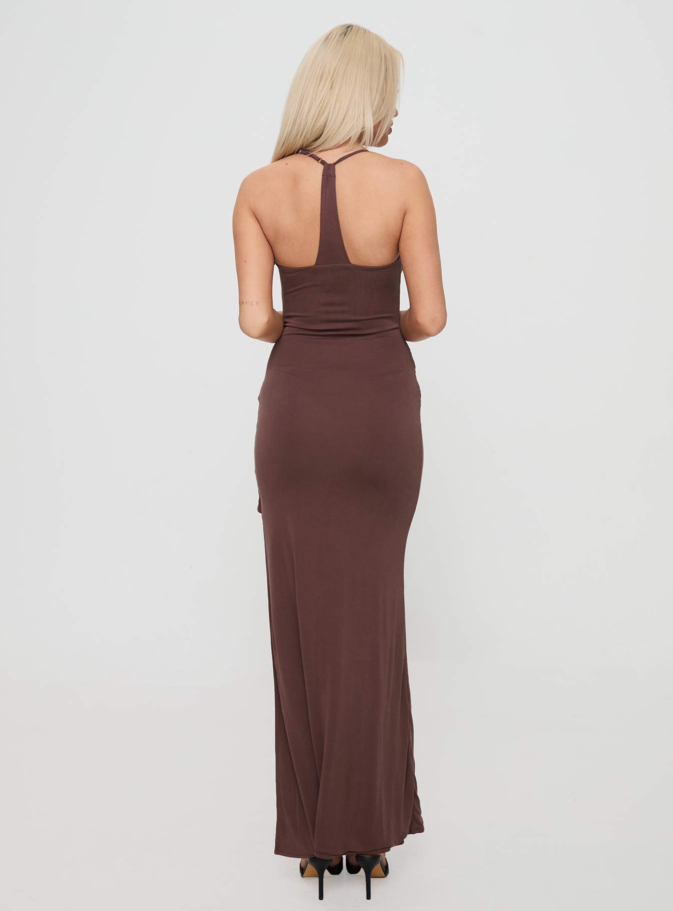 Marchesi Maxi Dress Chocolate-Oh Mollys