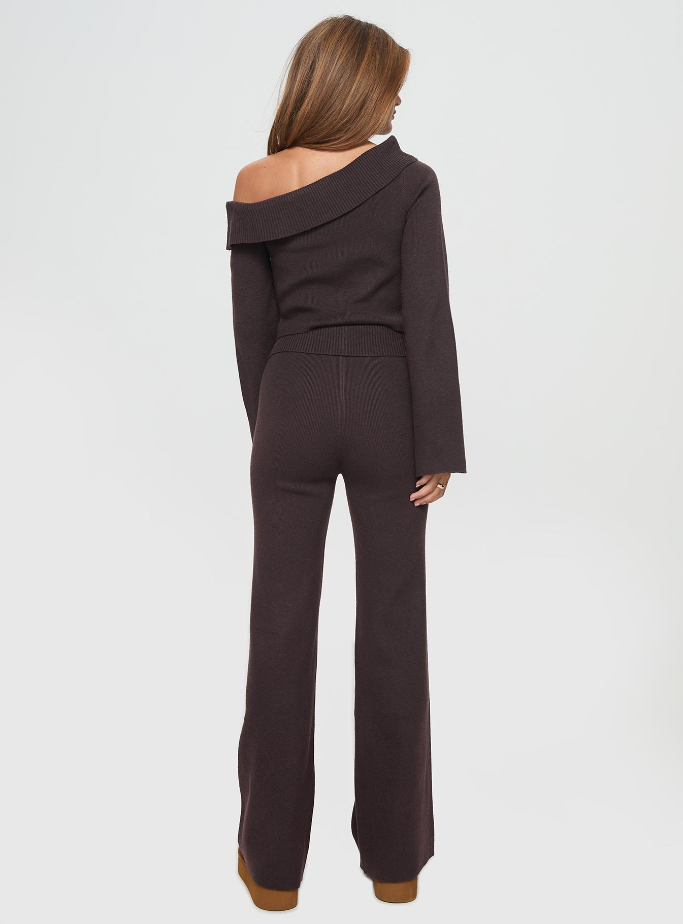 Sina Off The Shoulder Top Chocolate-Oh Mollys