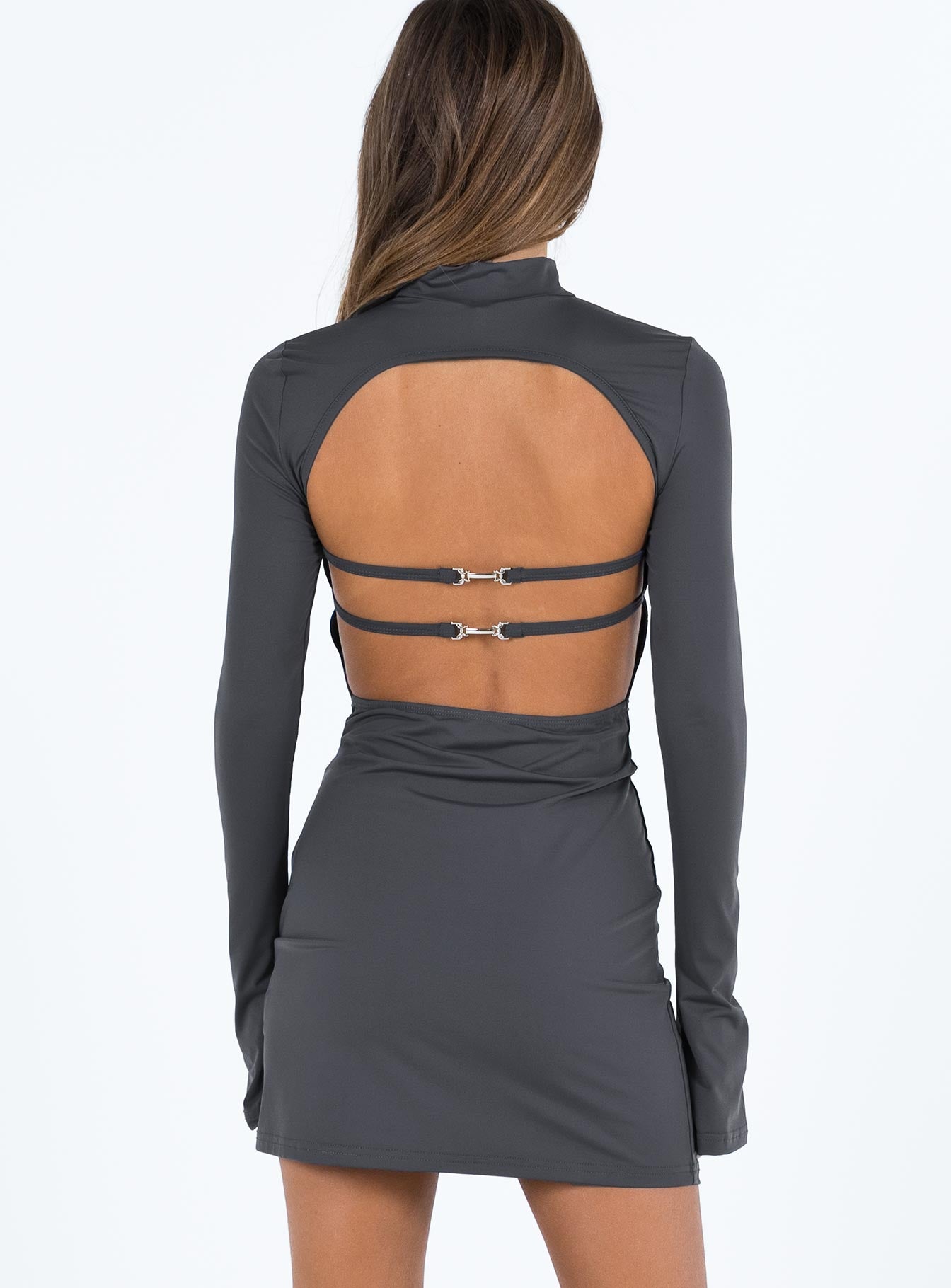 Mindelo Mini Dress Grey-Oh Mollys