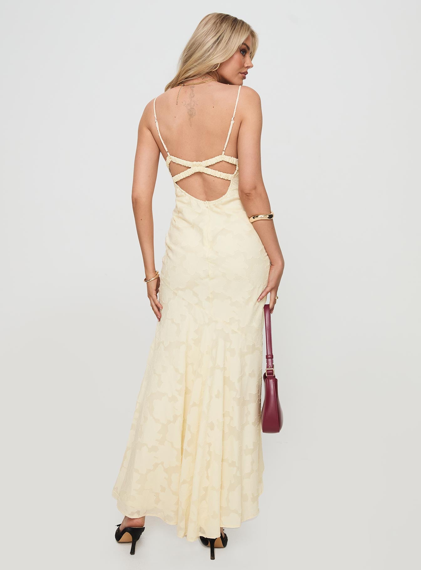 Cyrene Maxi Dress Lemon-Oh Mollys