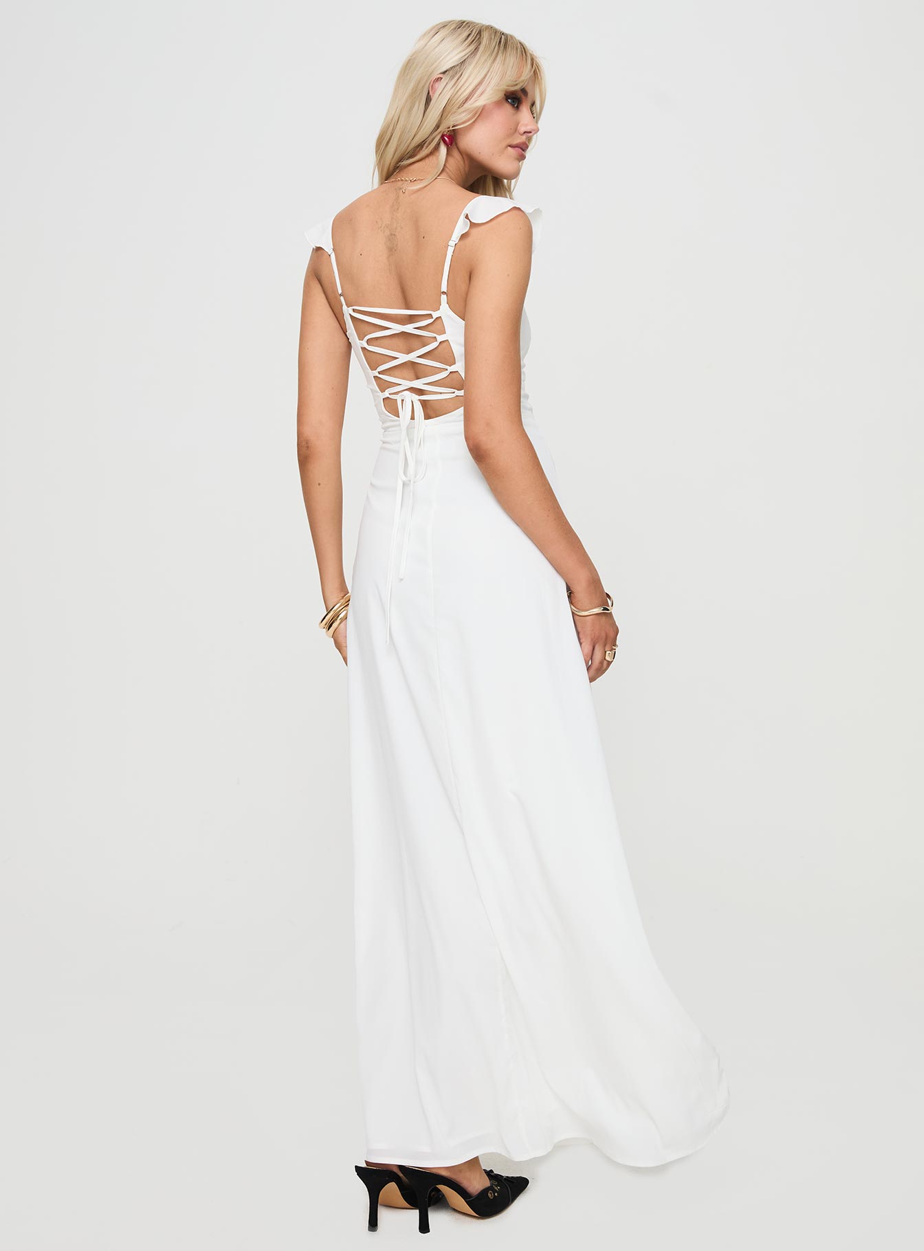 Landon Maxi Dress White-Oh Mollys