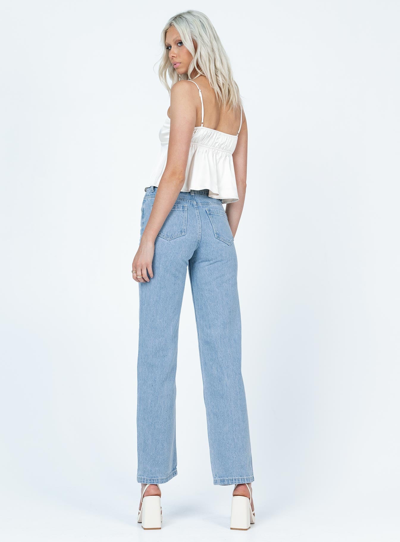 Maverick Mid Waist Jean Denim-Oh Mollys
