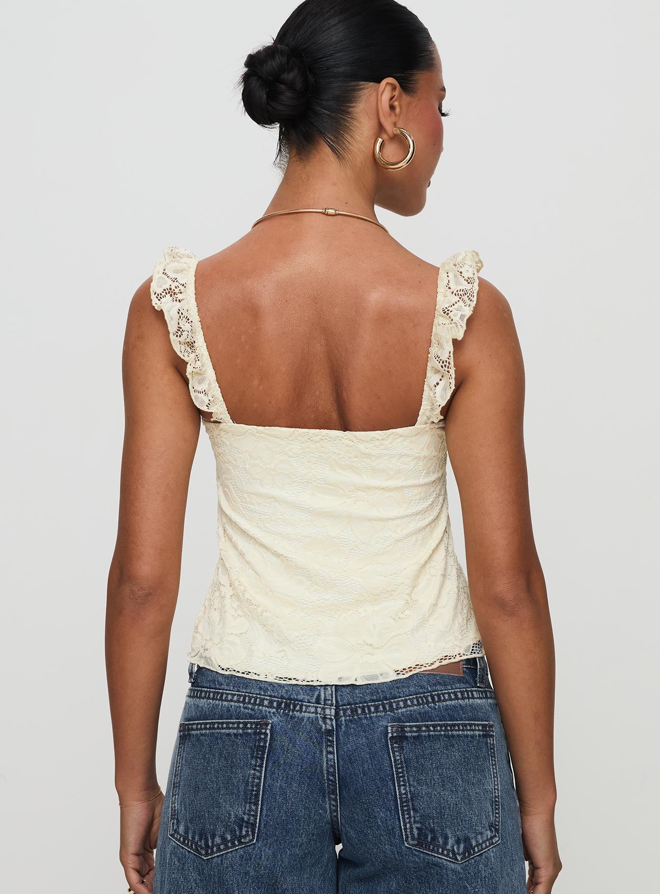 Madaleine Lace Top Cream-Oh Mollys