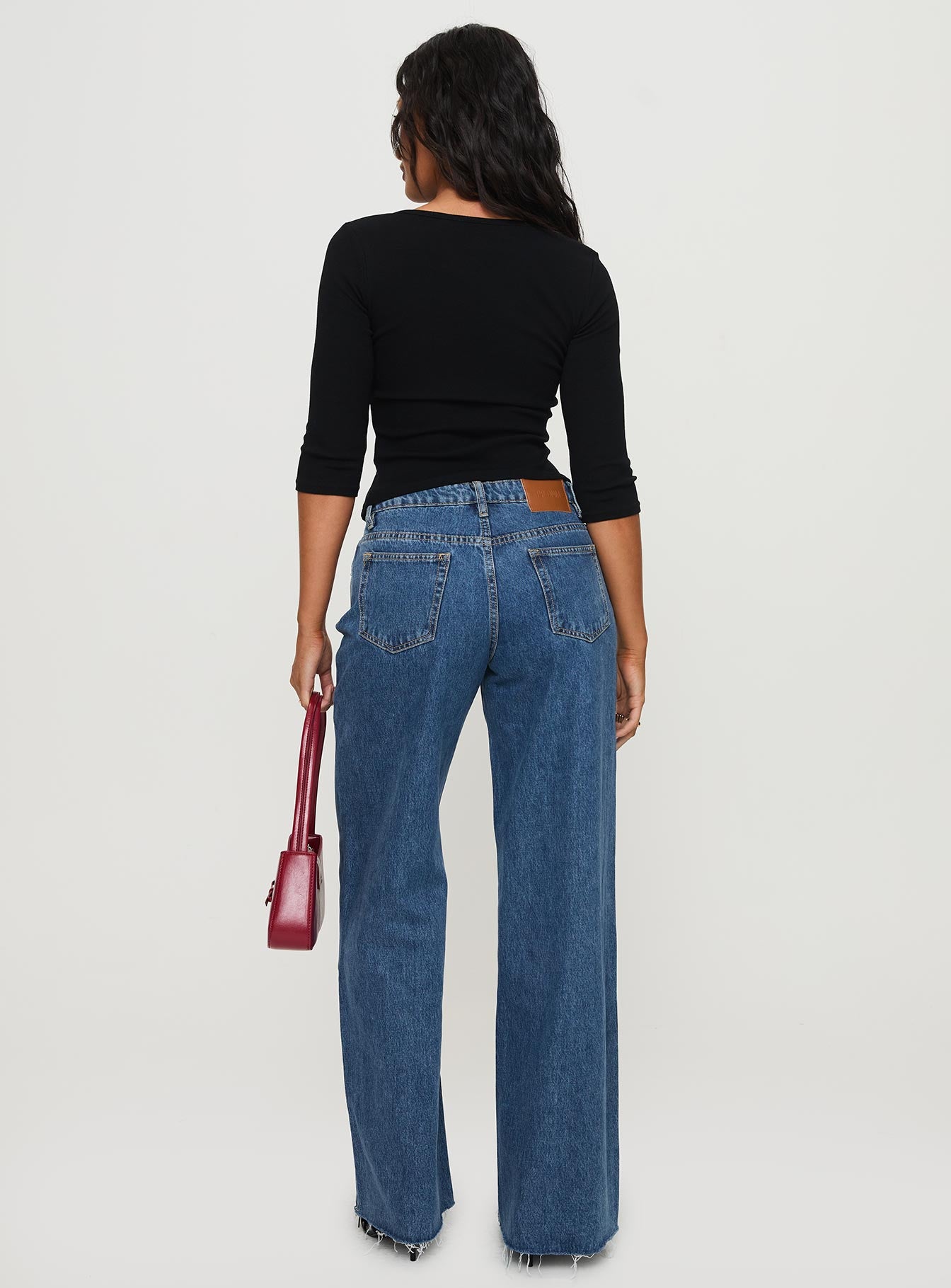 Darla Low Rise Straight Leg Jeans Mid Wash-Oh Mollys