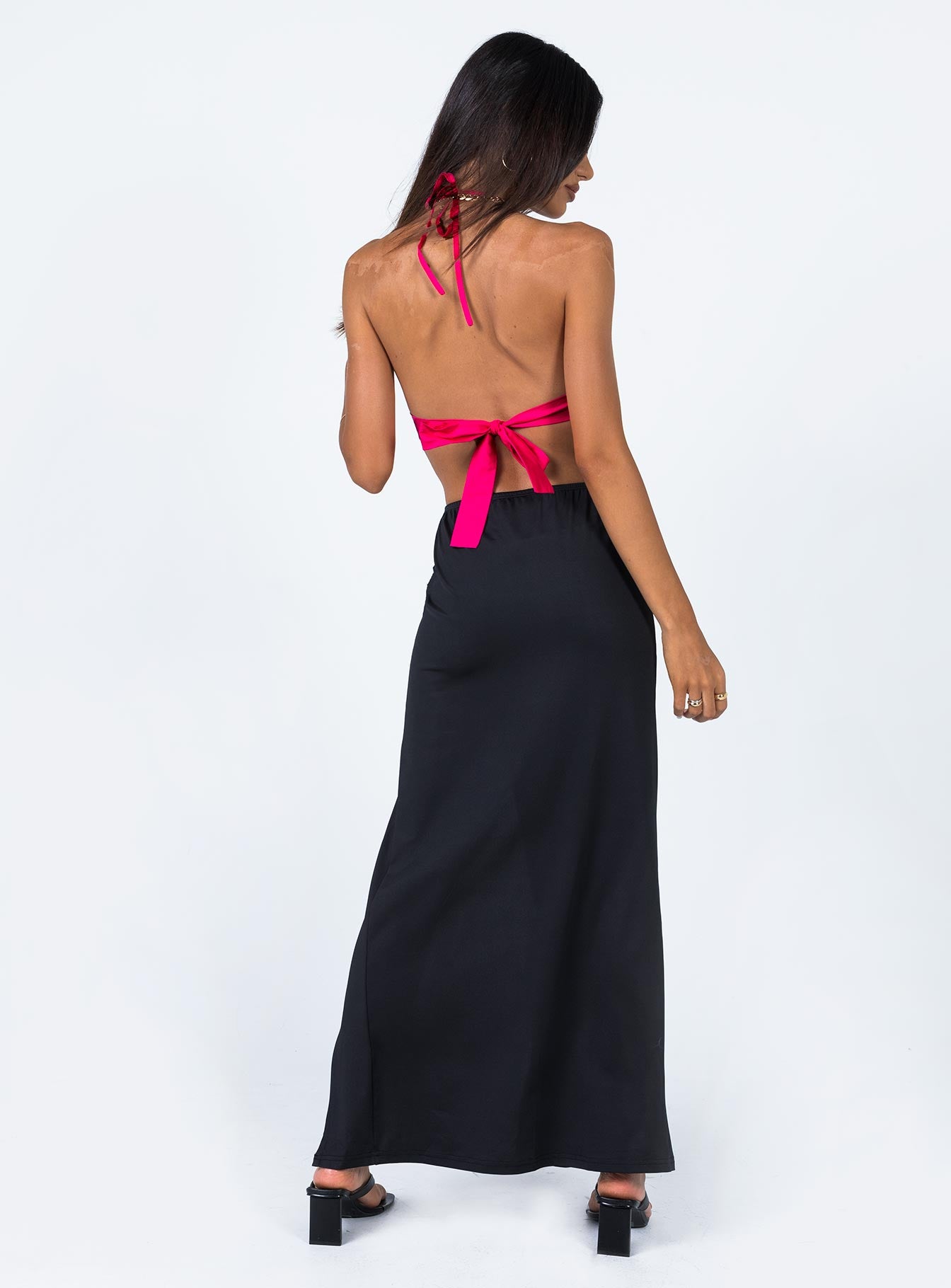Rosetta Low Rise Maxi Skirt Black-Oh Mollys