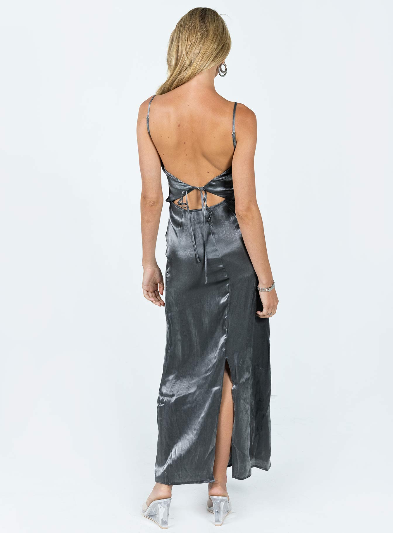 Gianne Slip Maxi Dress Grey-Oh Mollys