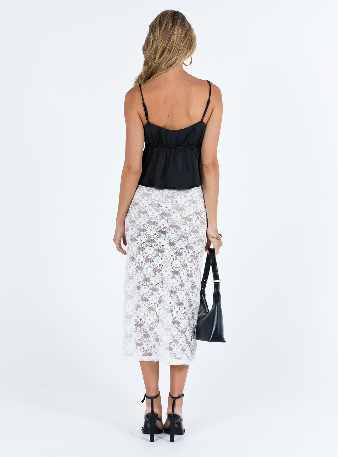 Ella-rae Midi Skirt White-Oh Mollys