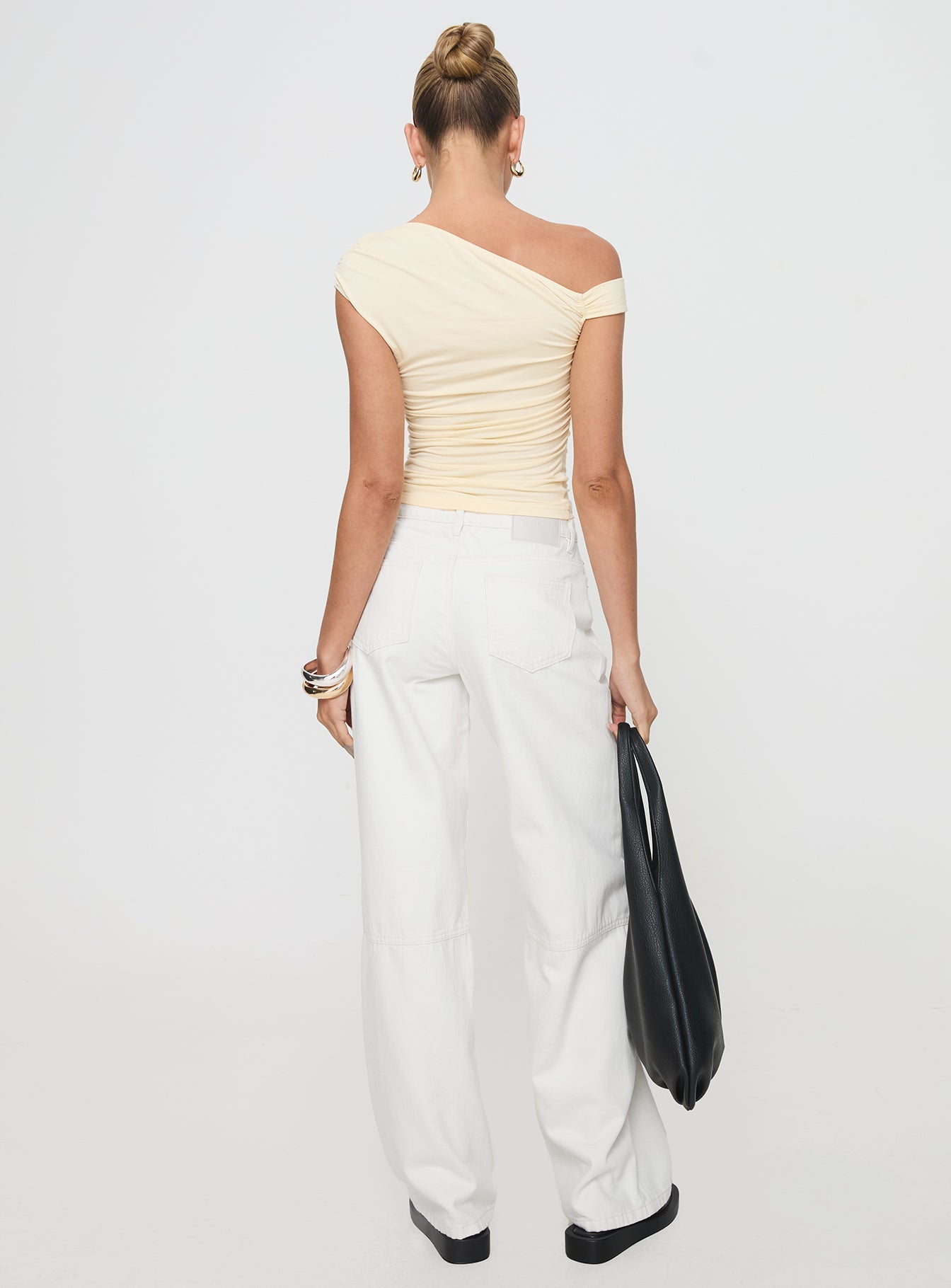 Lando Low Rise Straight Leg Jeans White-Oh Mollys