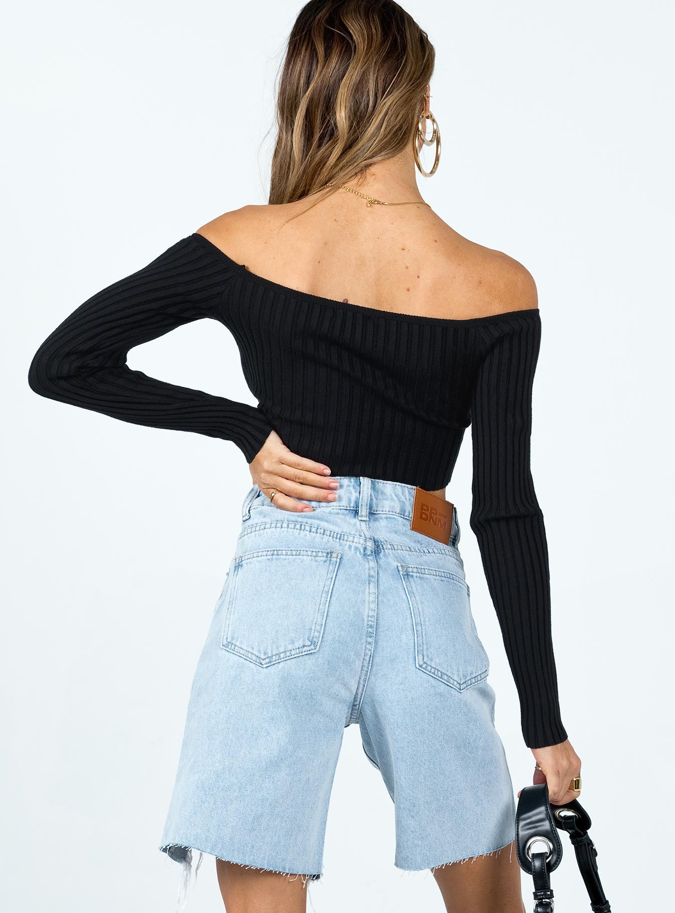 Kya Longline Shorts Denim-Oh Mollys