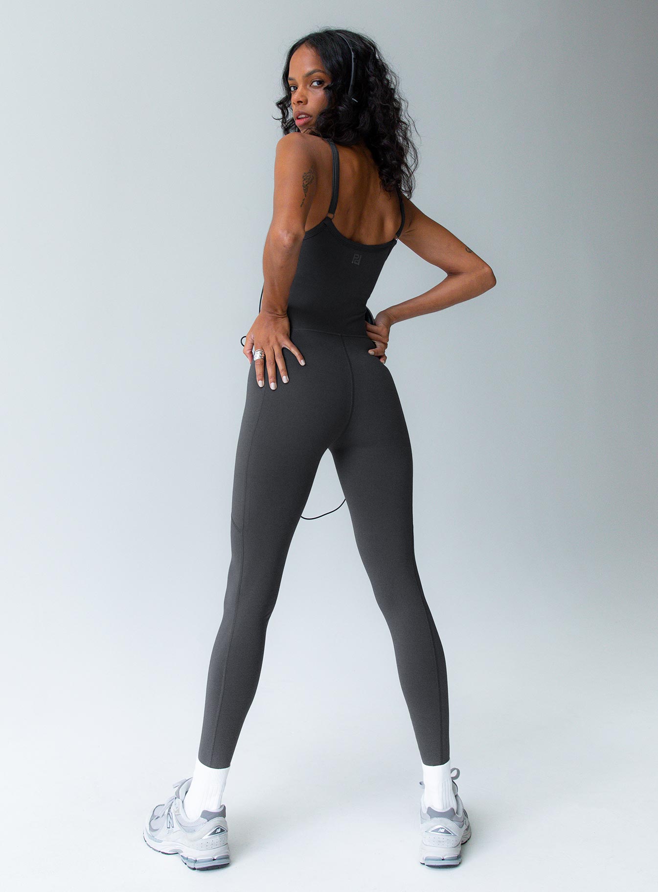 Go Getter Activewear Jumpsuit Grey-Oh Mollys