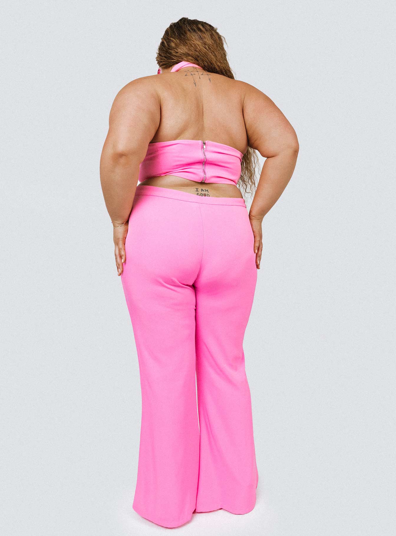 Marcia Flare Pant Pink Curve-Oh Mollys