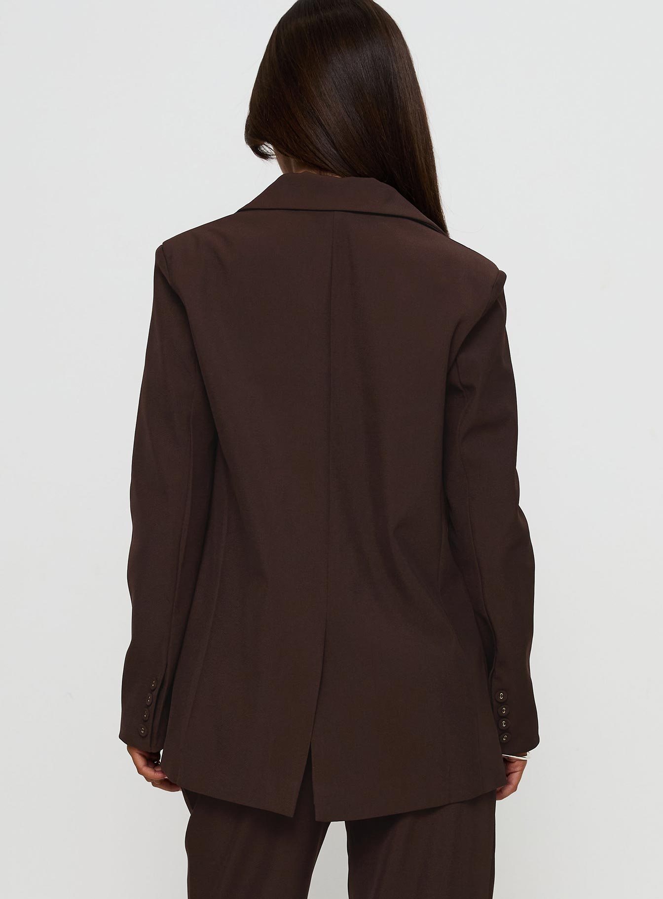 Crowd Pleaser Oversized Blazer Chocolate-Oh Mollys
