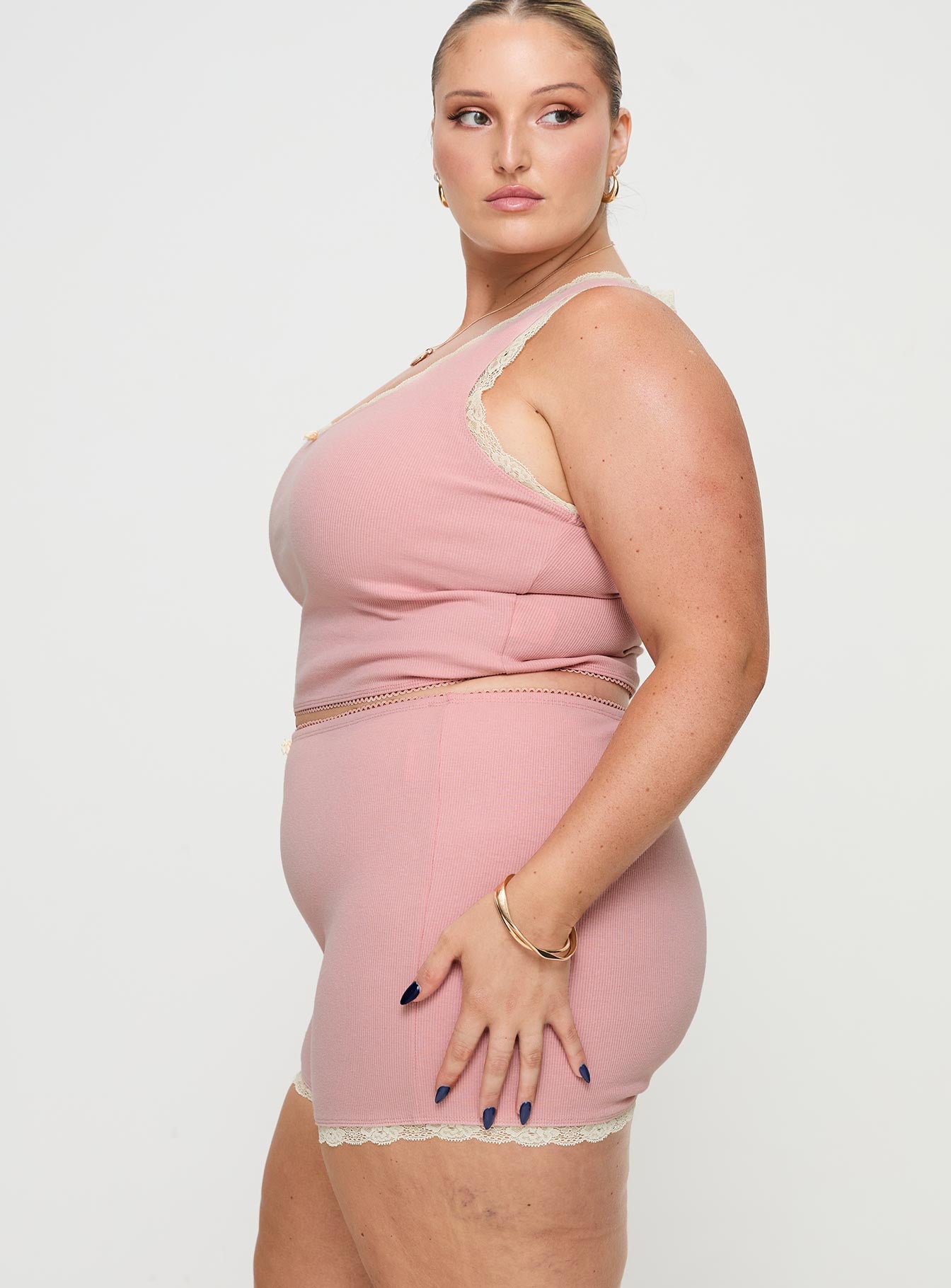 Morning Tea Sleep Set Pink Curve-Oh Mollys