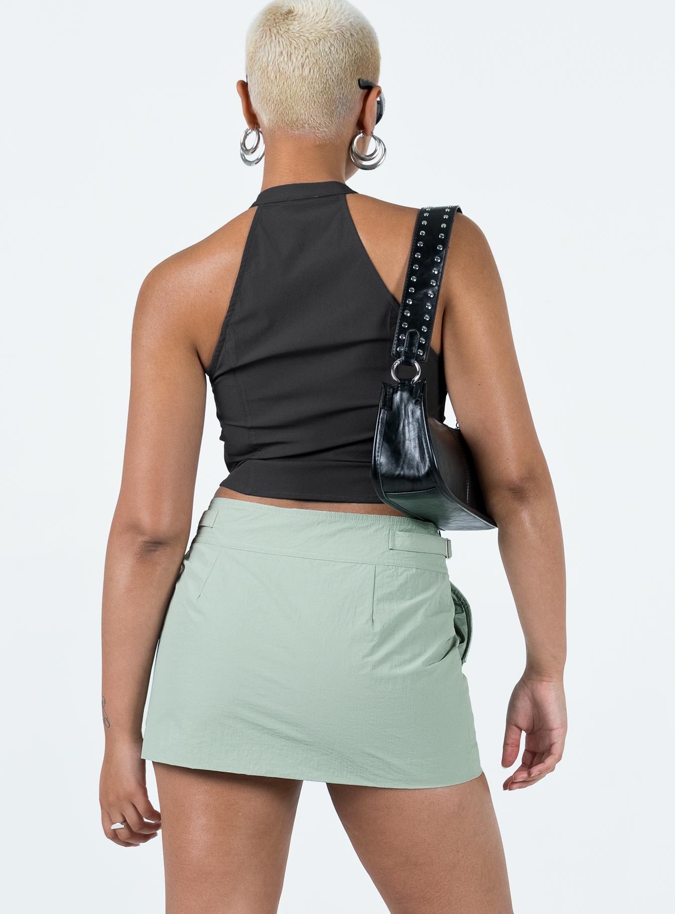 Knightley Cargo Mini Skirt Khaki-Oh Mollys