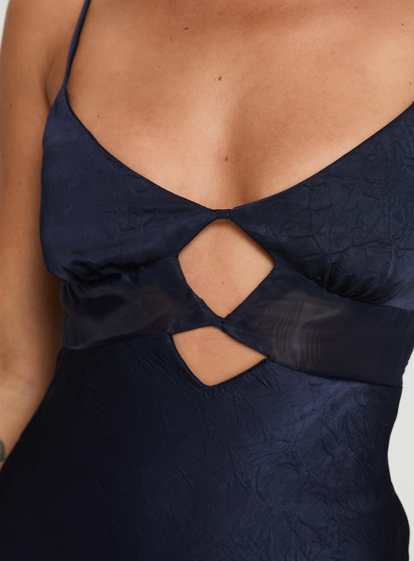 Leroux Maxi Dress Navy-Oh Mollys