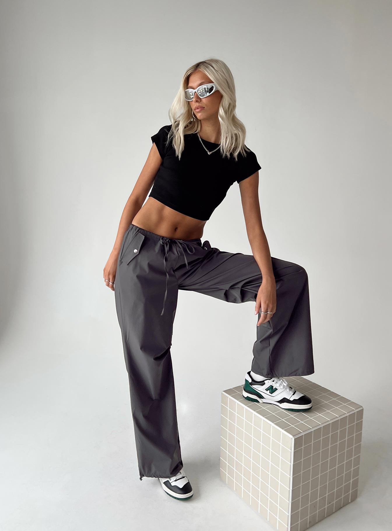 Snow Parachute Pants Slate Tall-Oh Mollys