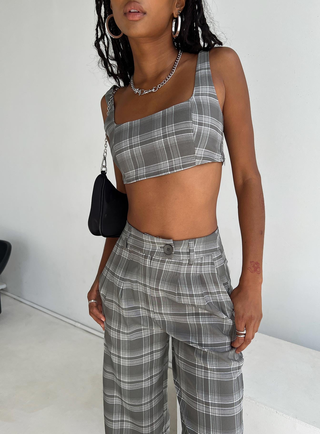 Huxley Set Grey Check-Oh Mollys