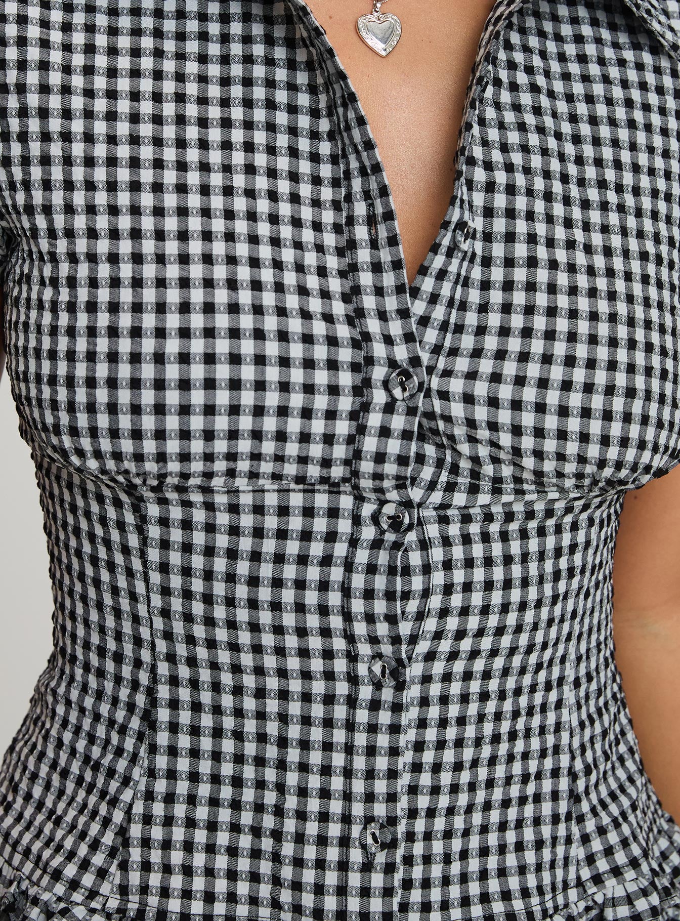 Covey Shirred Puff Sleeve Top Multi Petite-Oh Mollys