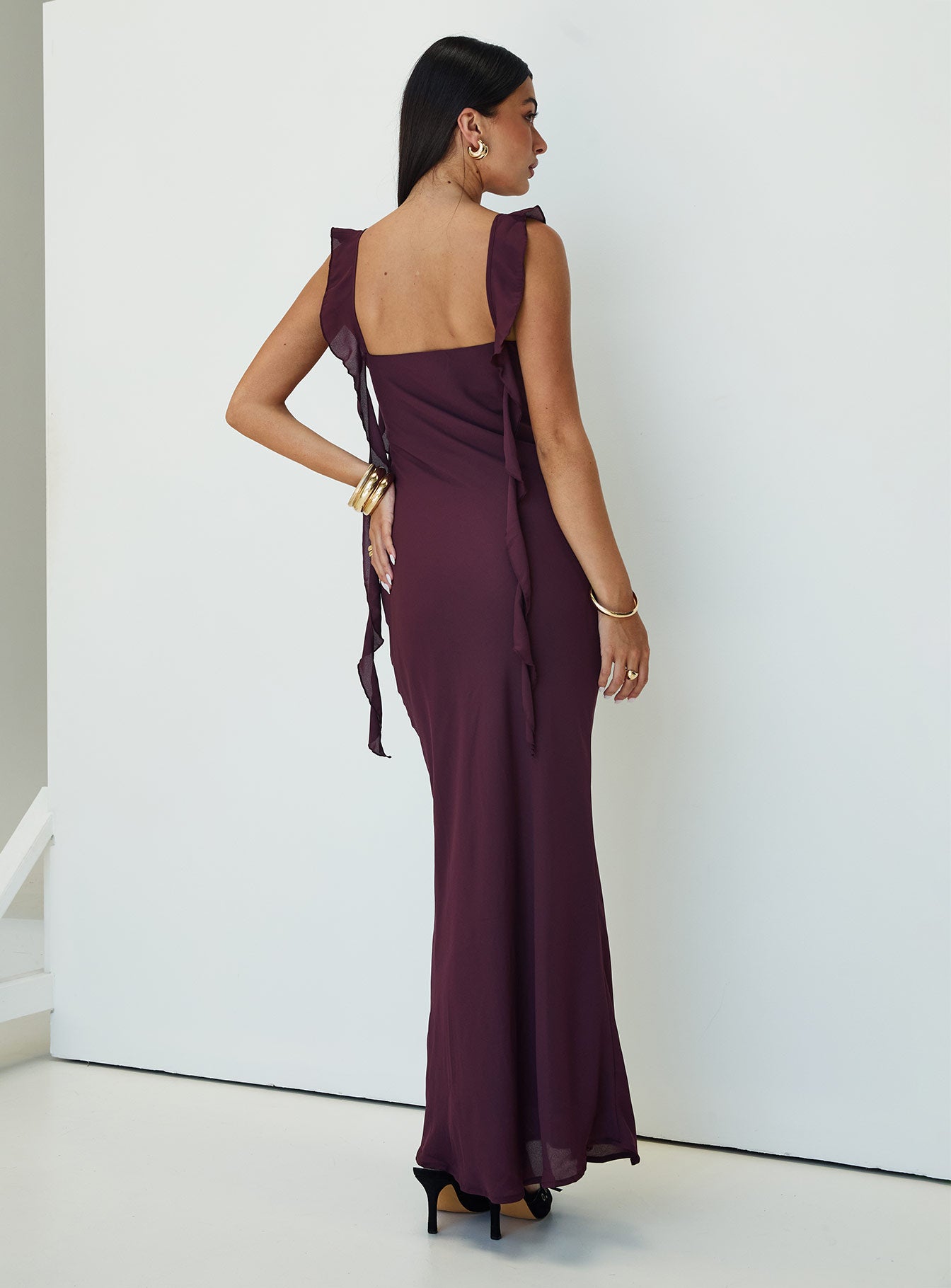 Lanai Maxi Dress Plum Petite-Oh Mollys