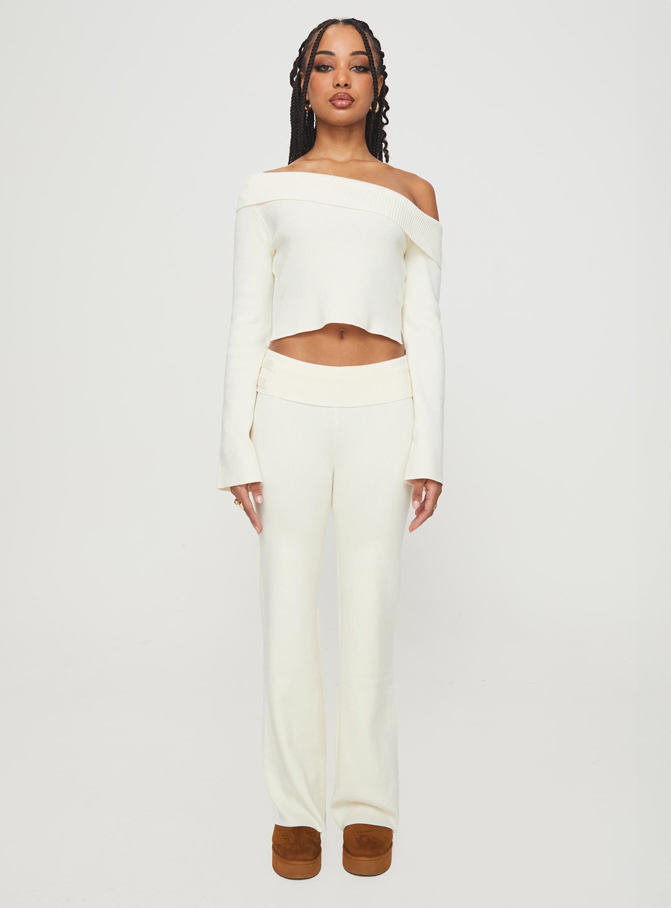 Sina Off The Shoulder Top Cream-Oh Mollys