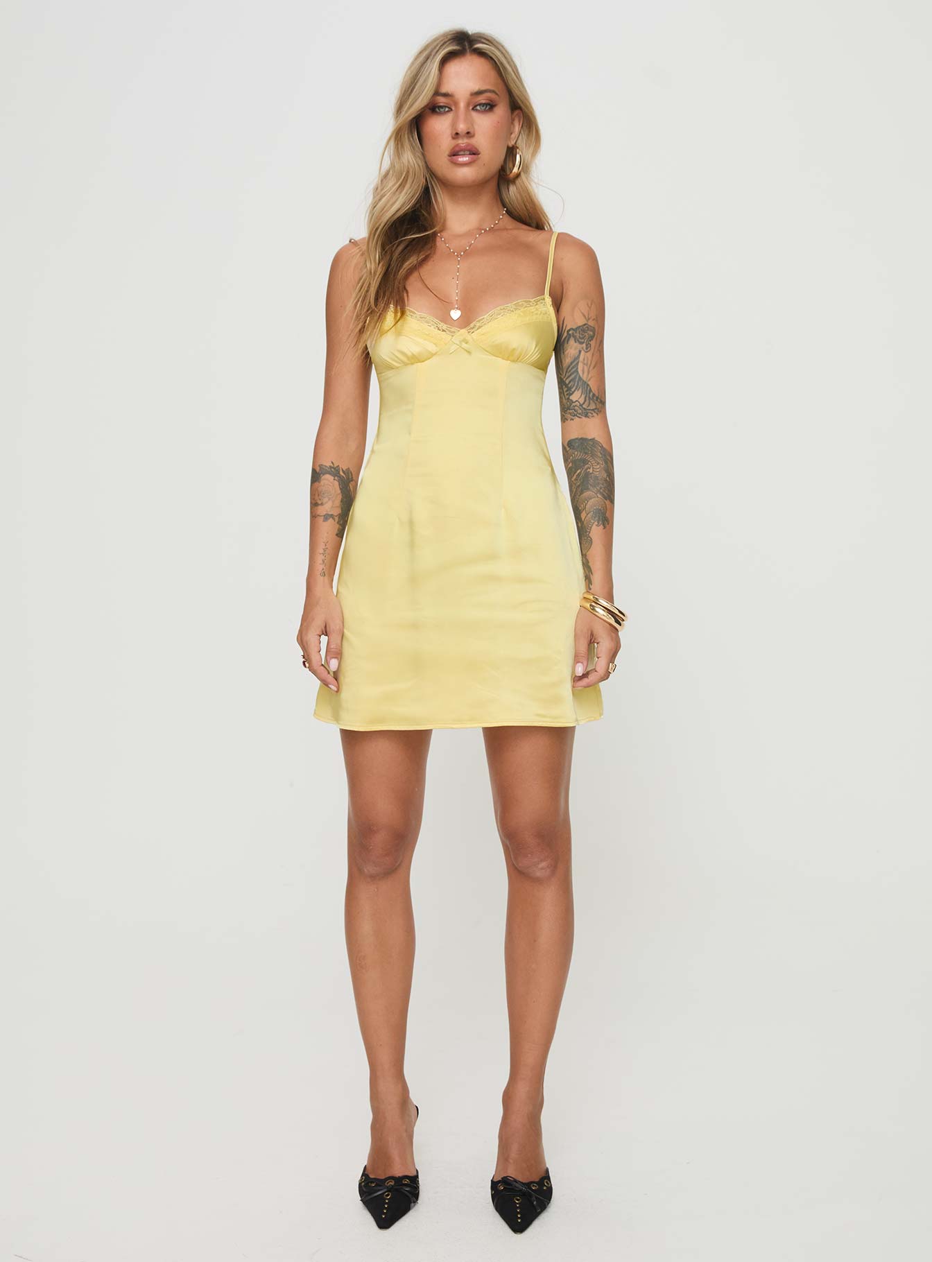 Dale Mini Dress Lemon-Oh Mollys