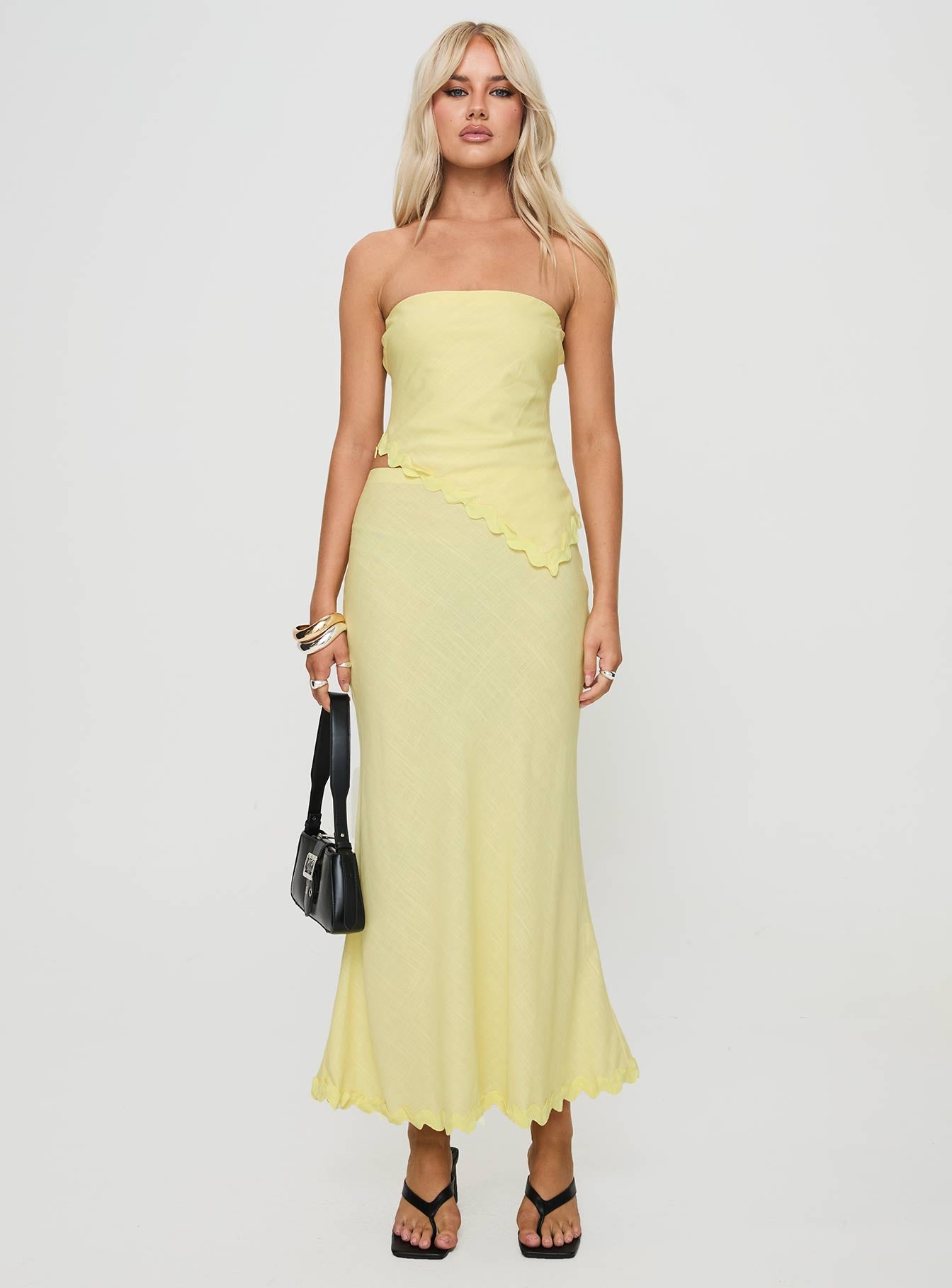 Silvershore Maxi Skirt Yellow-Oh Mollys