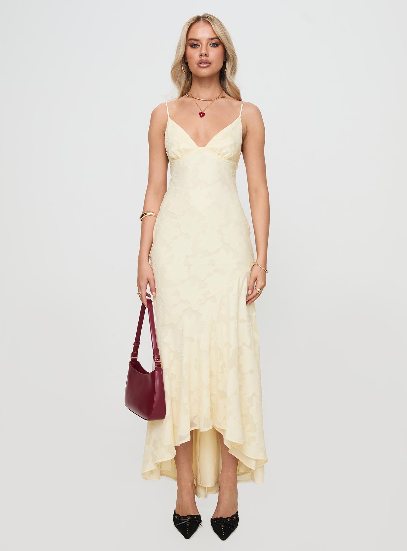 Cyrene Maxi Dress Lemon-Oh Mollys