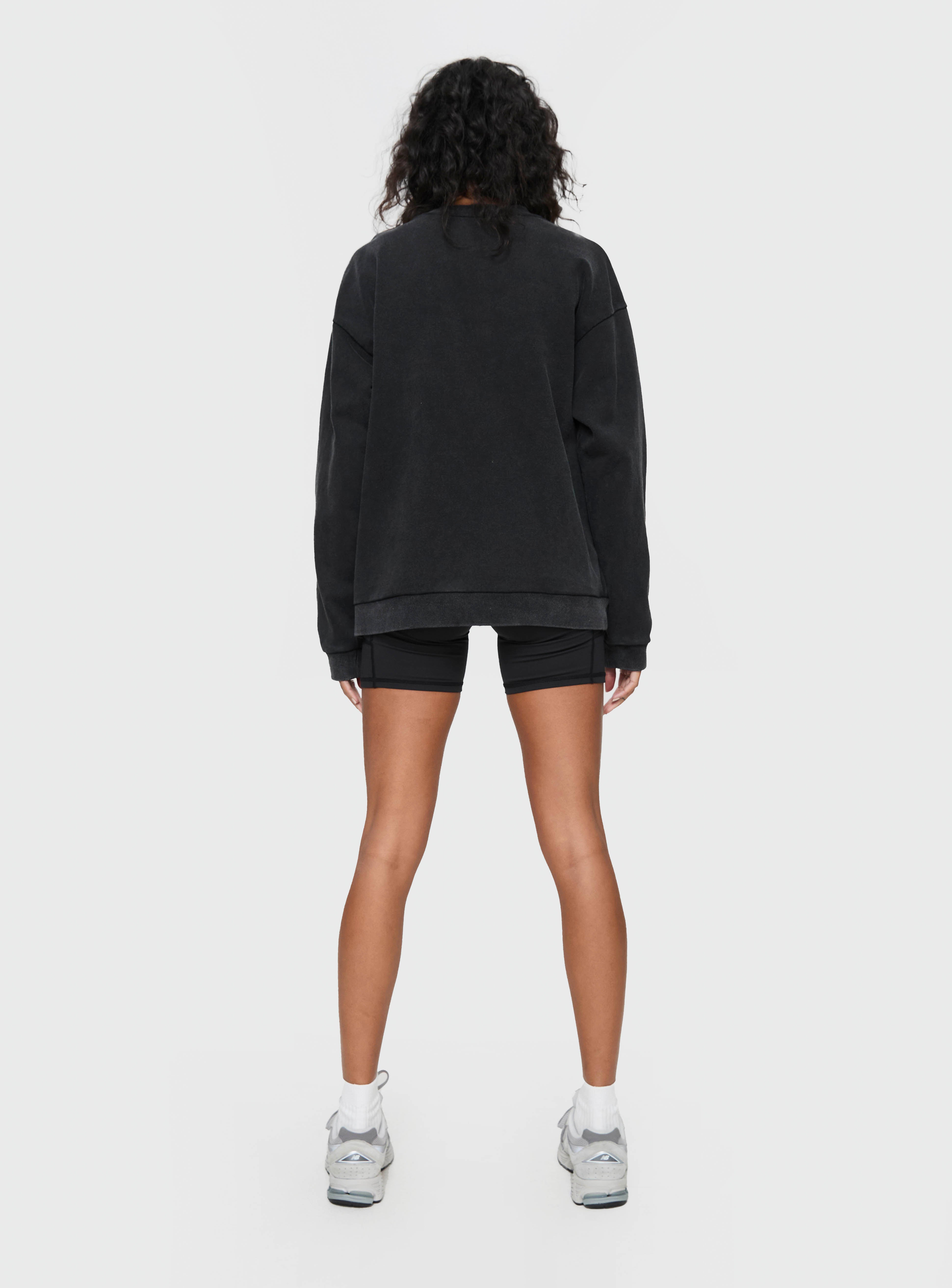 Fearlessness Activewear Crew Neck Sweatshirt Black-Oh Mollys