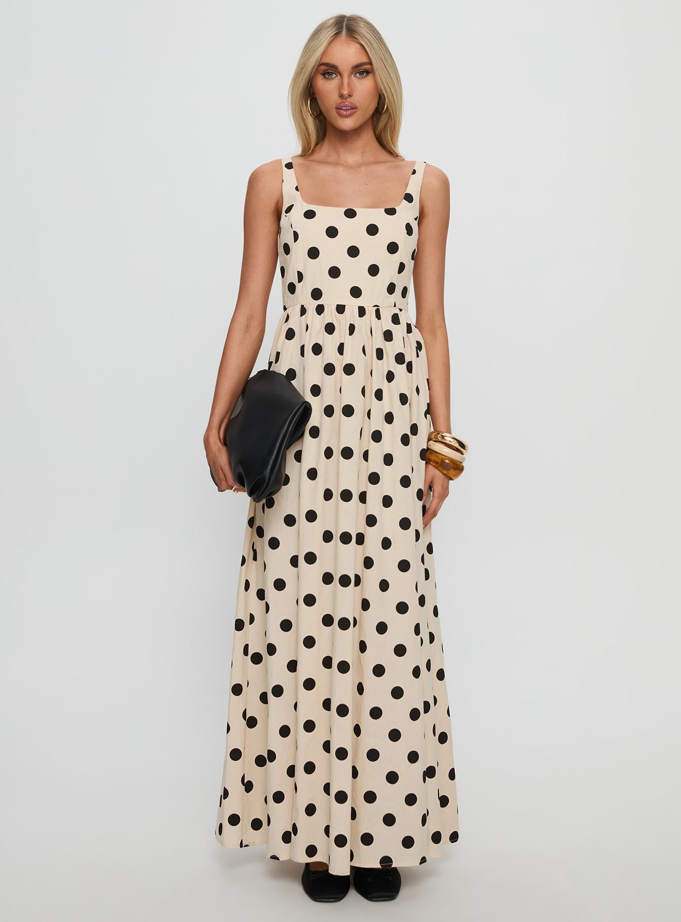 Cartmel Maxi Dress Cream / Polka Dot-Oh Mollys