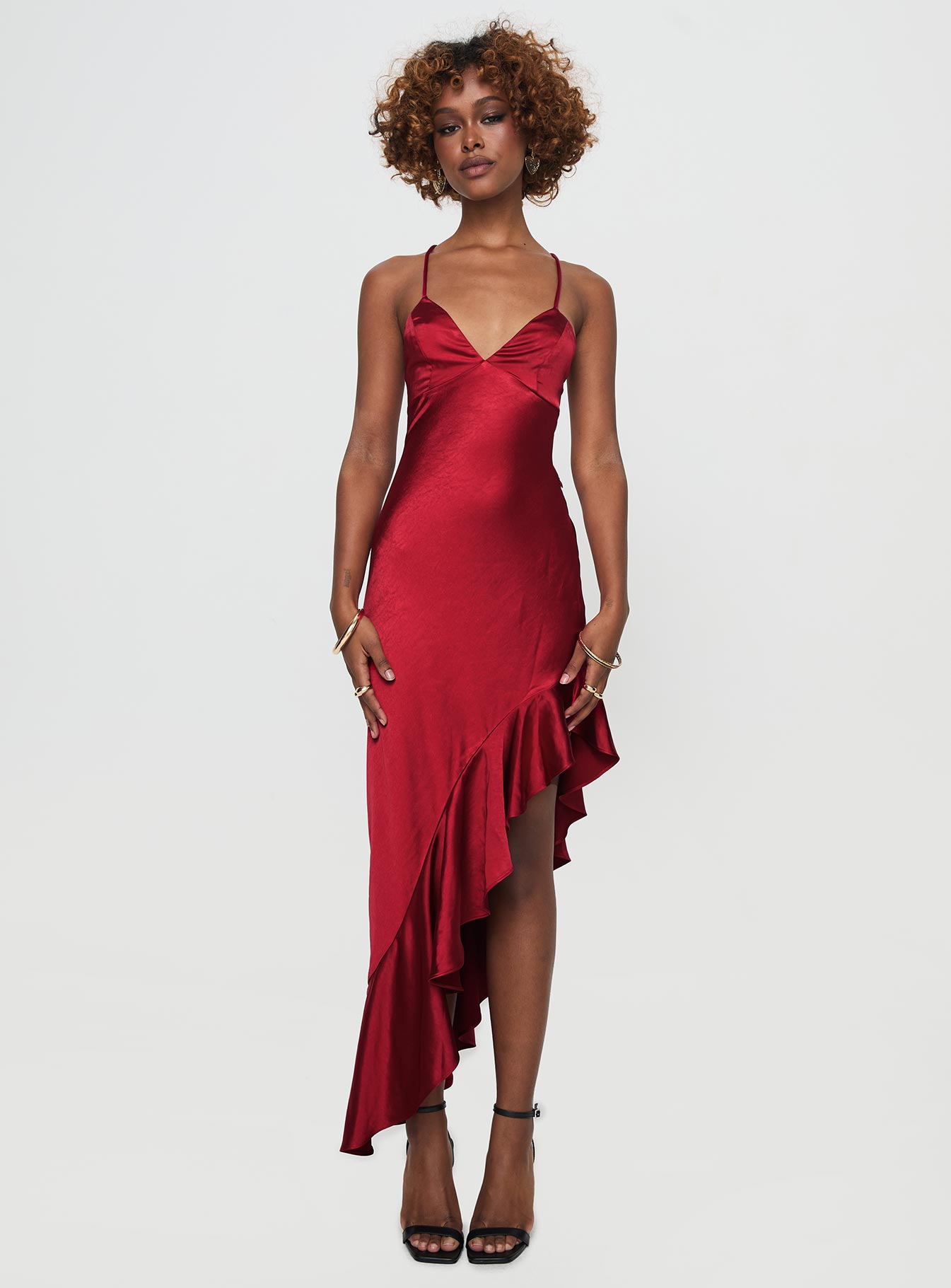 Casen Maxi Dress Red-Oh Mollys