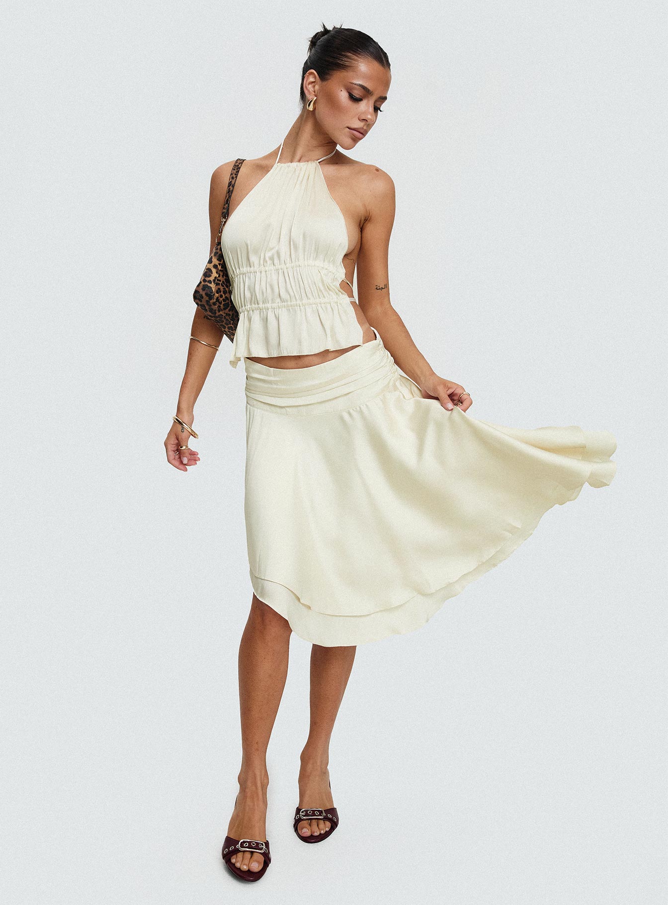 Legacy Midi Skirt Ivory-Oh Mollys