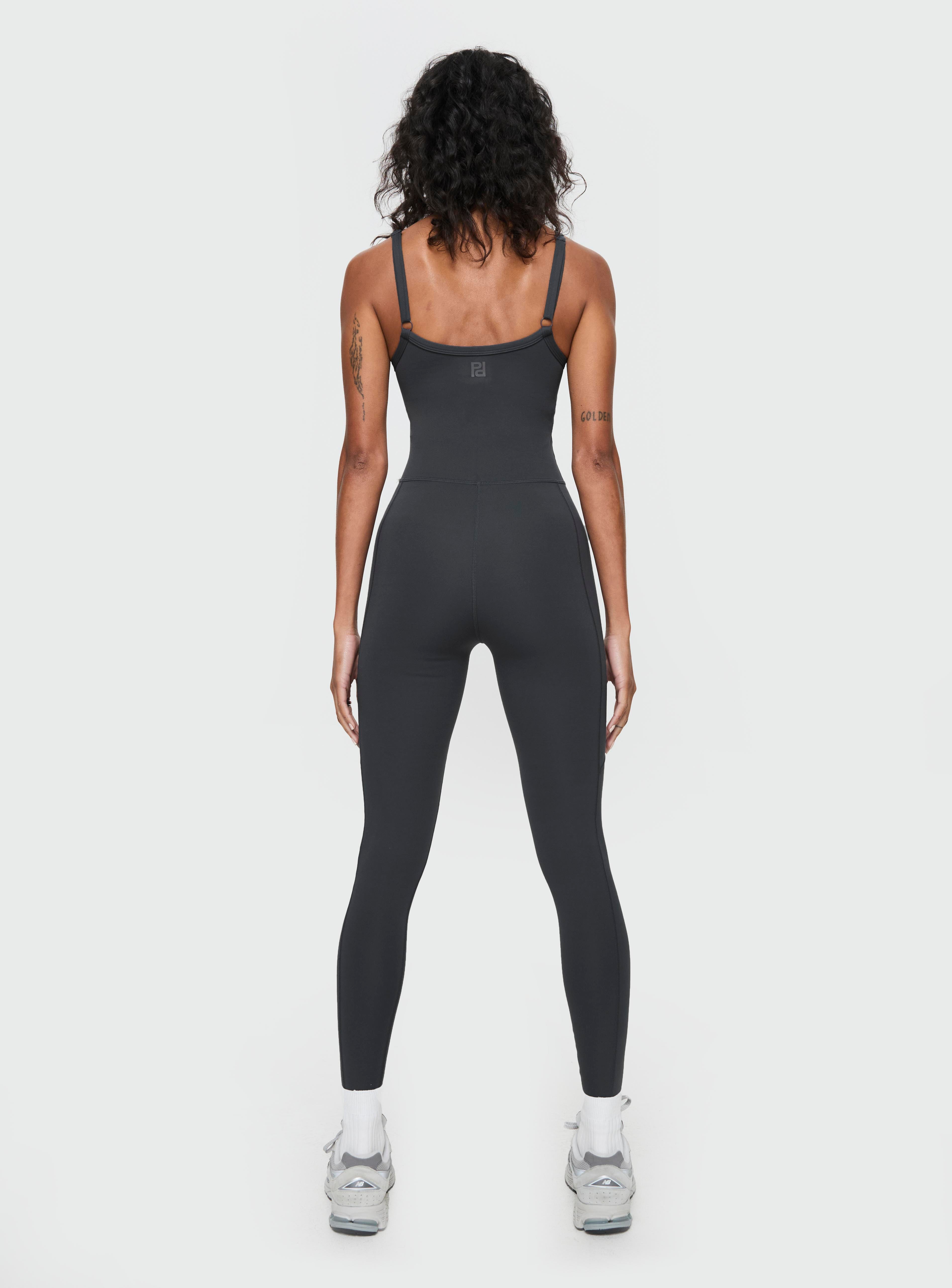 Go Getter Activewear Jumpsuit Grey-Oh Mollys