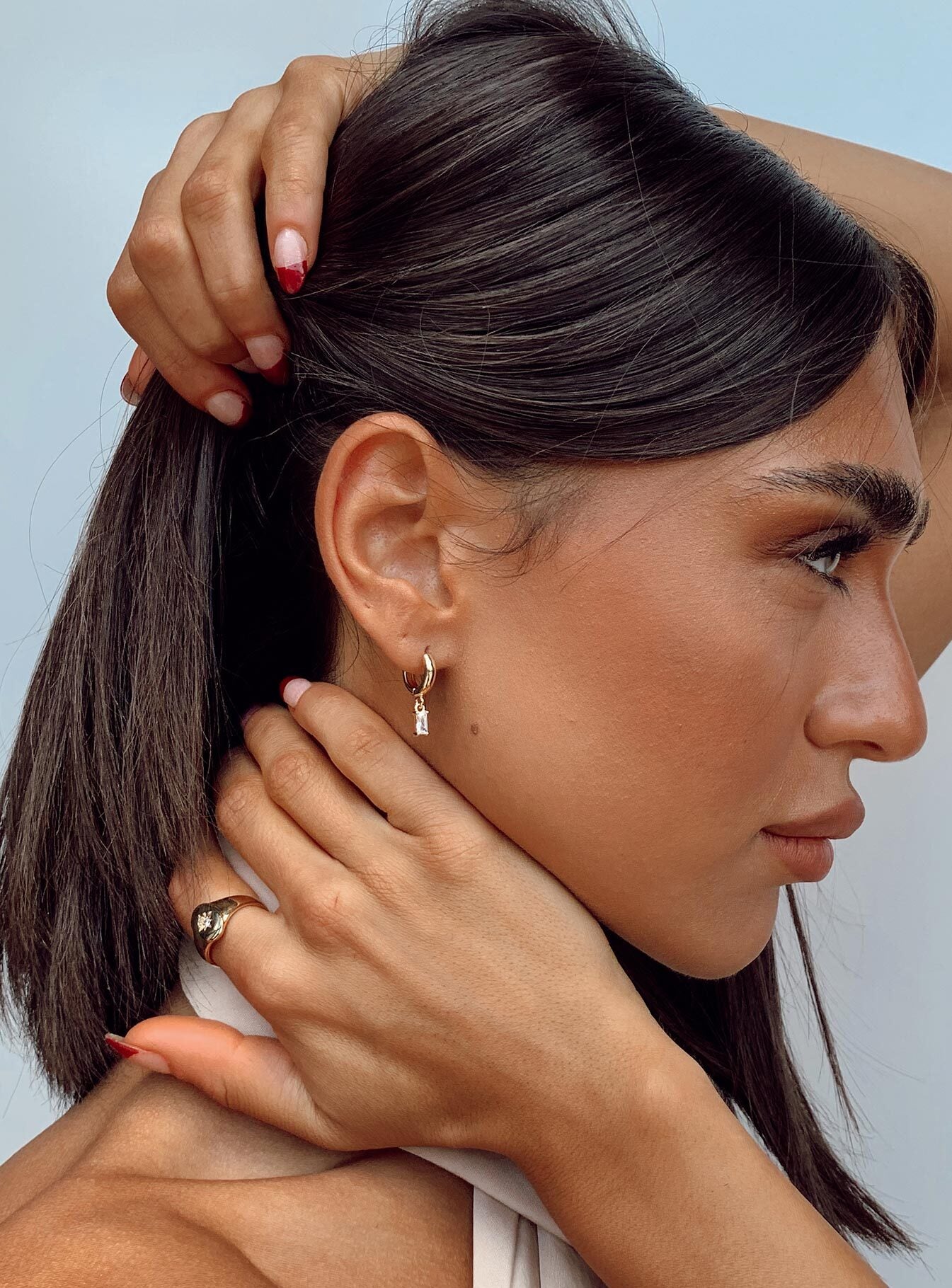 Hush Hush Gold Plated Earrings-Oh Mollys