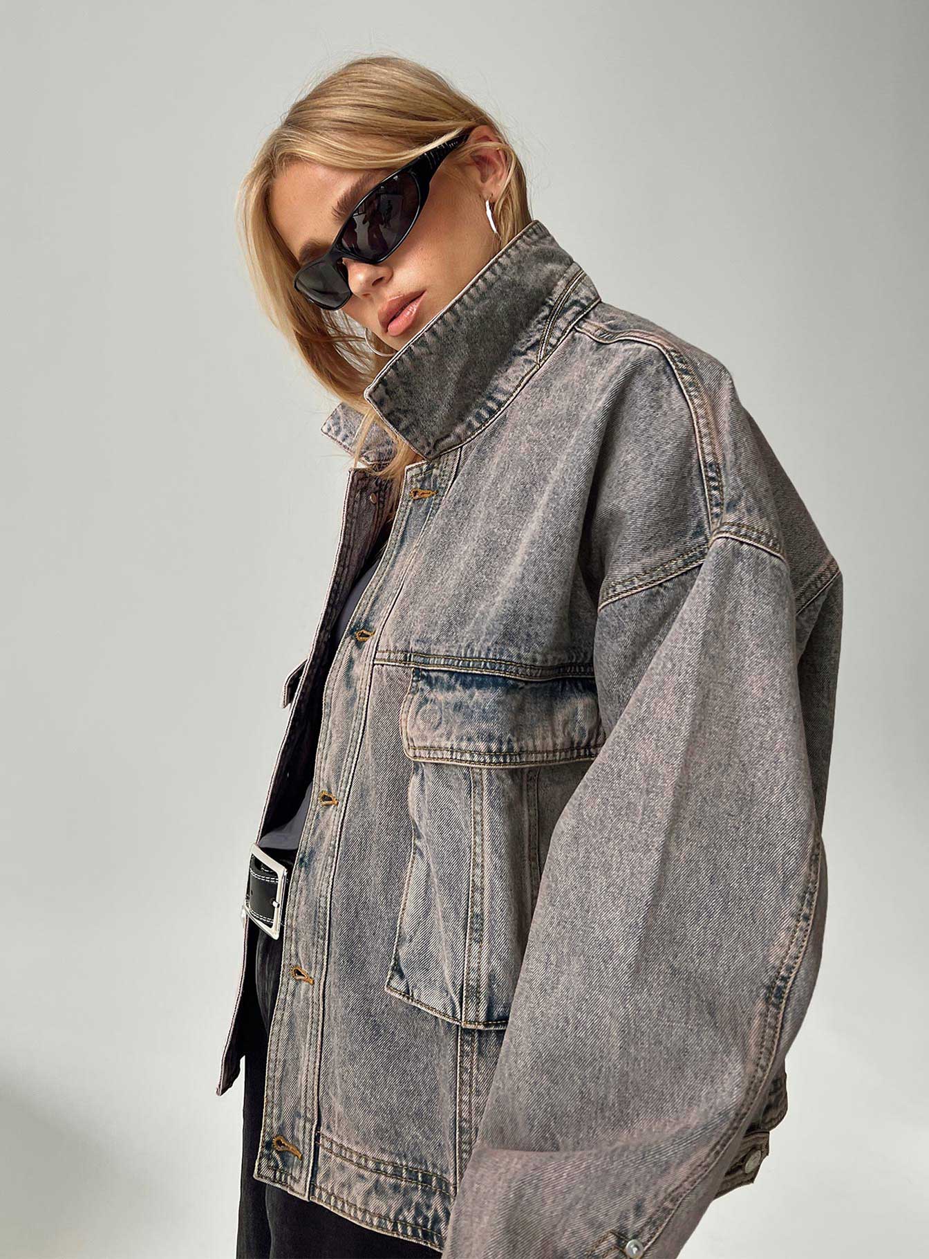 Kier Oversized Denim Jacket-Oh Mollys