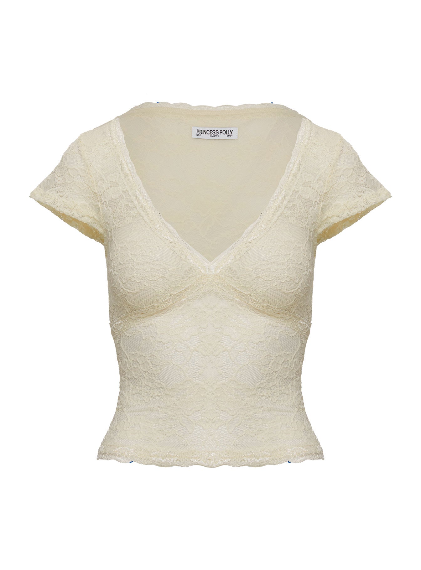 Most Ardently Lace Top Cream-Oh Mollys