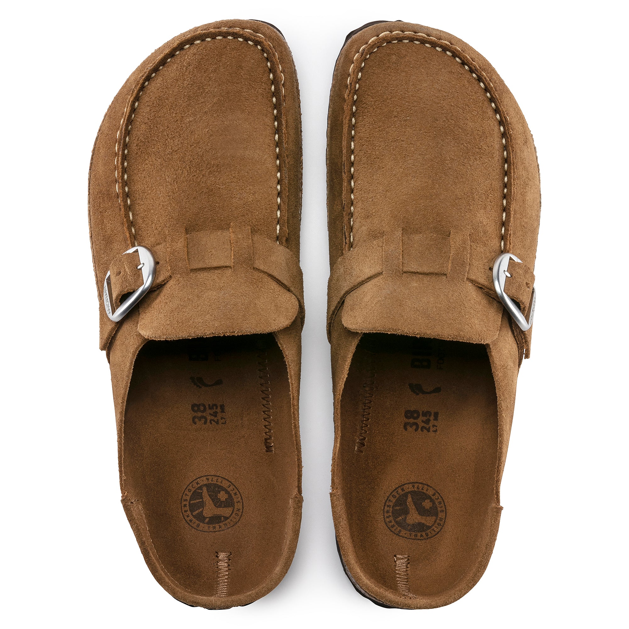 Birkenstock damskie chodaki Buckley Suede - Tea