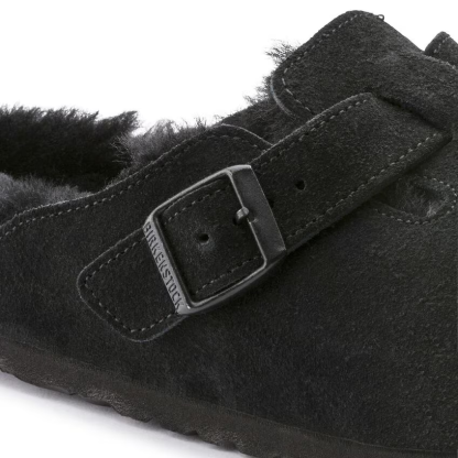 Birkenstock Unisex Boston Shearling Clog - Czarny