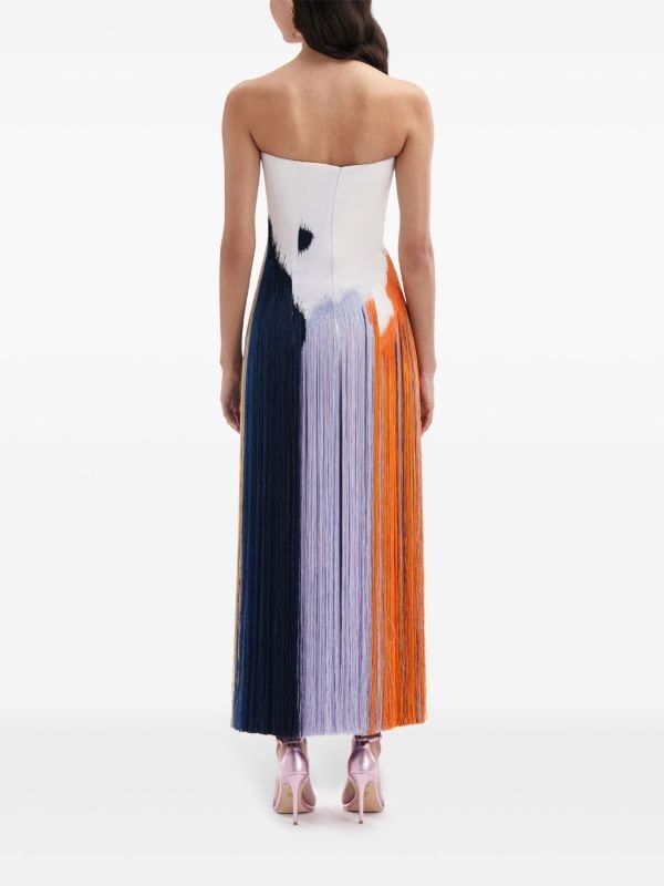 Women's Tube Top Tassel Elegant Dress