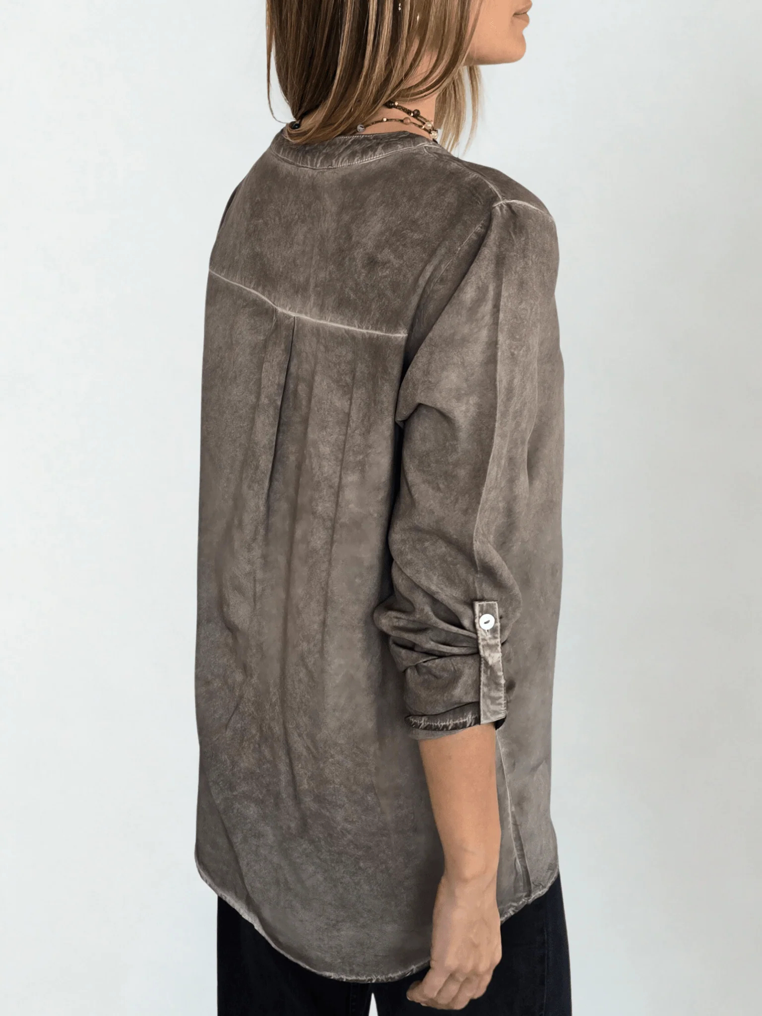 Women's Shiny Long-Sleeved Shirt